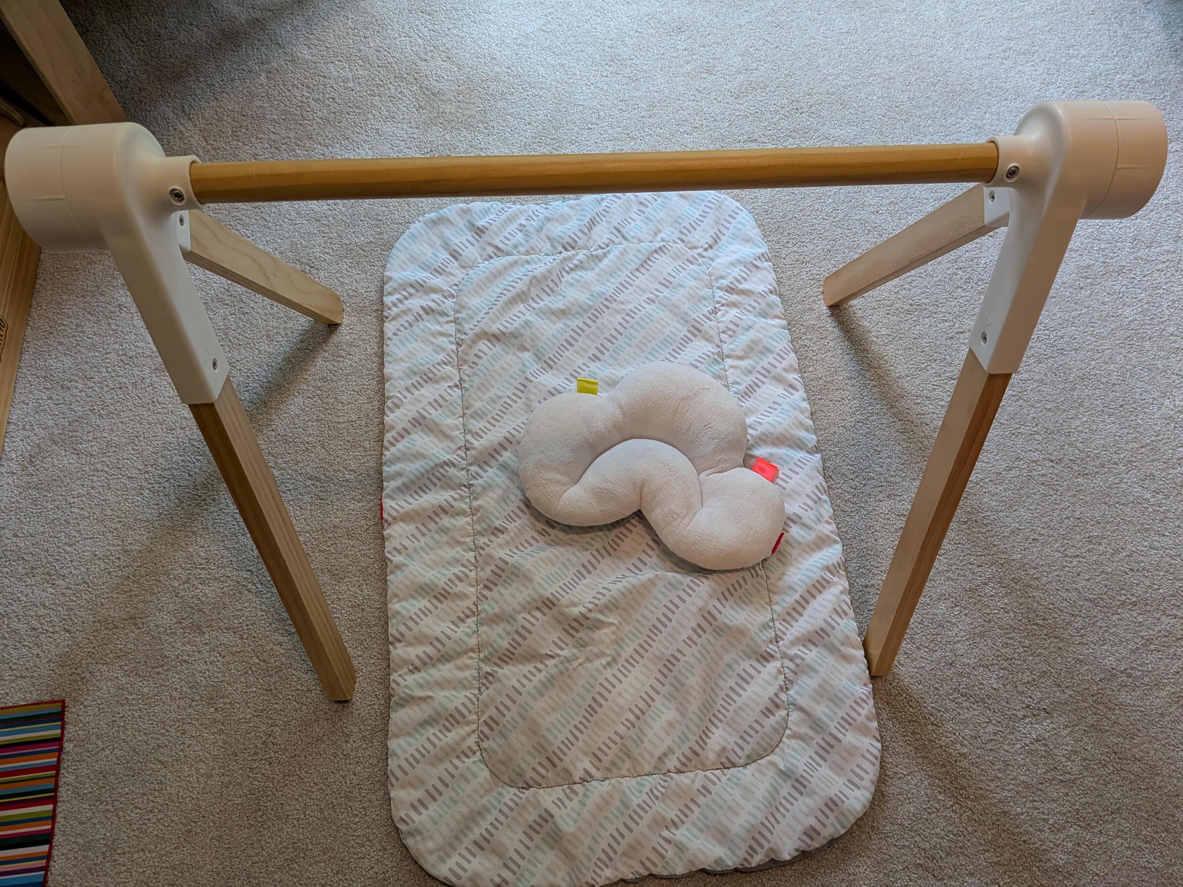 Silver Lining Cloud Wooden Activity Gym + Mat + Pillow - photo 2