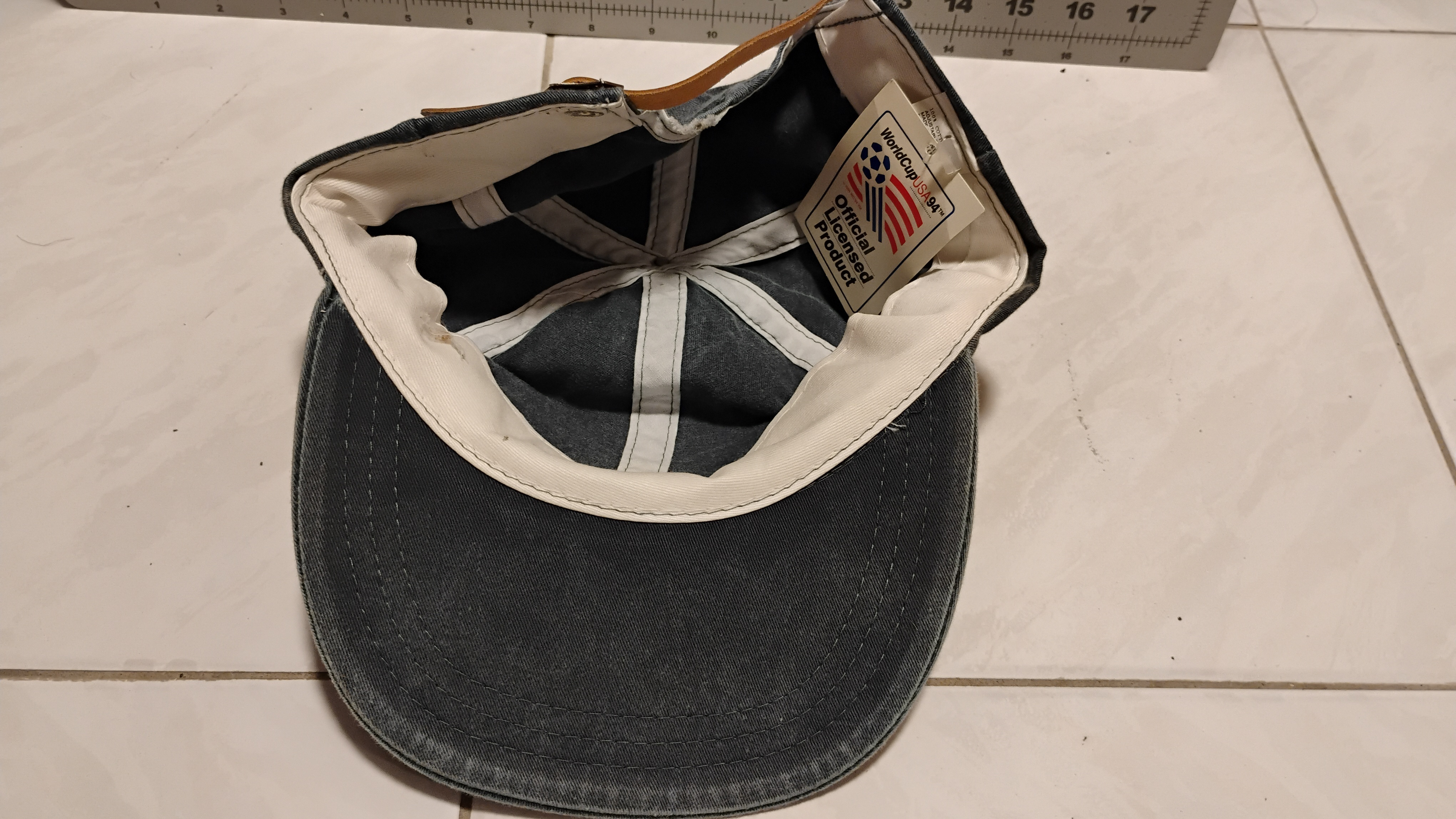 FIFA World Cup USA 94 Greece Hat With Cloth Strap - photo 3