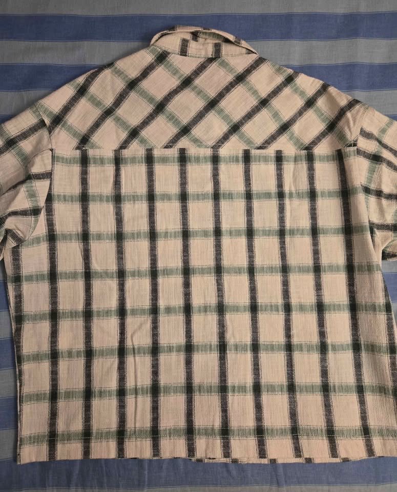 ZARA SHACKET JACKET WOMENS SMALL WHITE GREEN BLACK PLAID PATTERN - photo 4