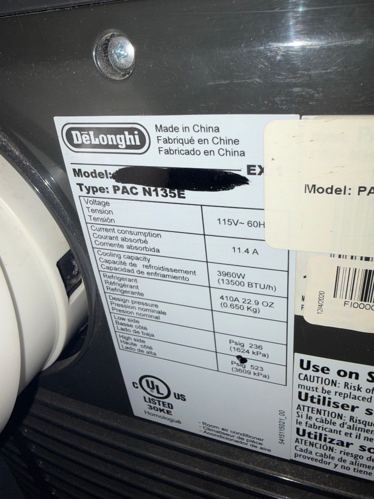 Delonghi 13500 BTU Portable Air Conditioner - photo 3
