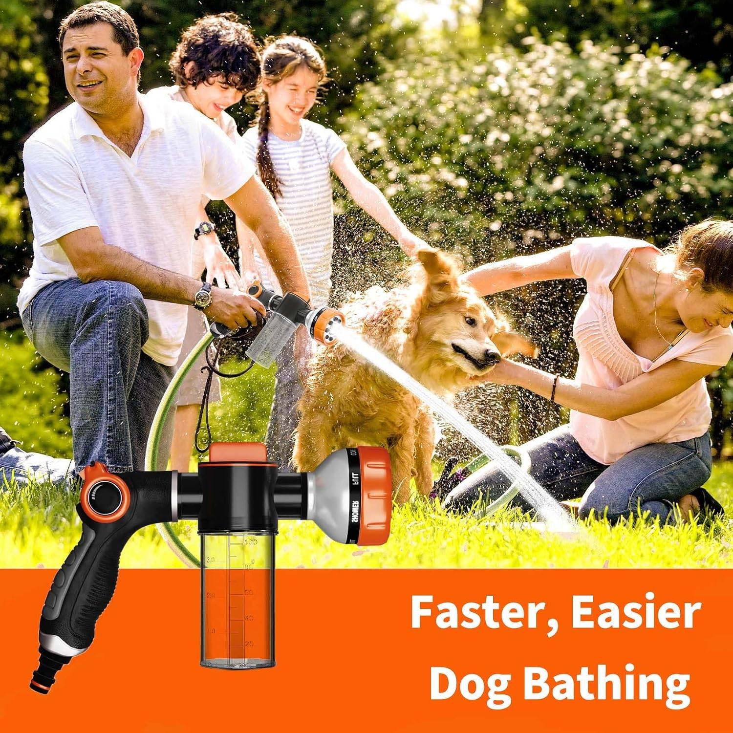 Dog Washing Hose Attachment with Car Wash Mitt - photo 2
