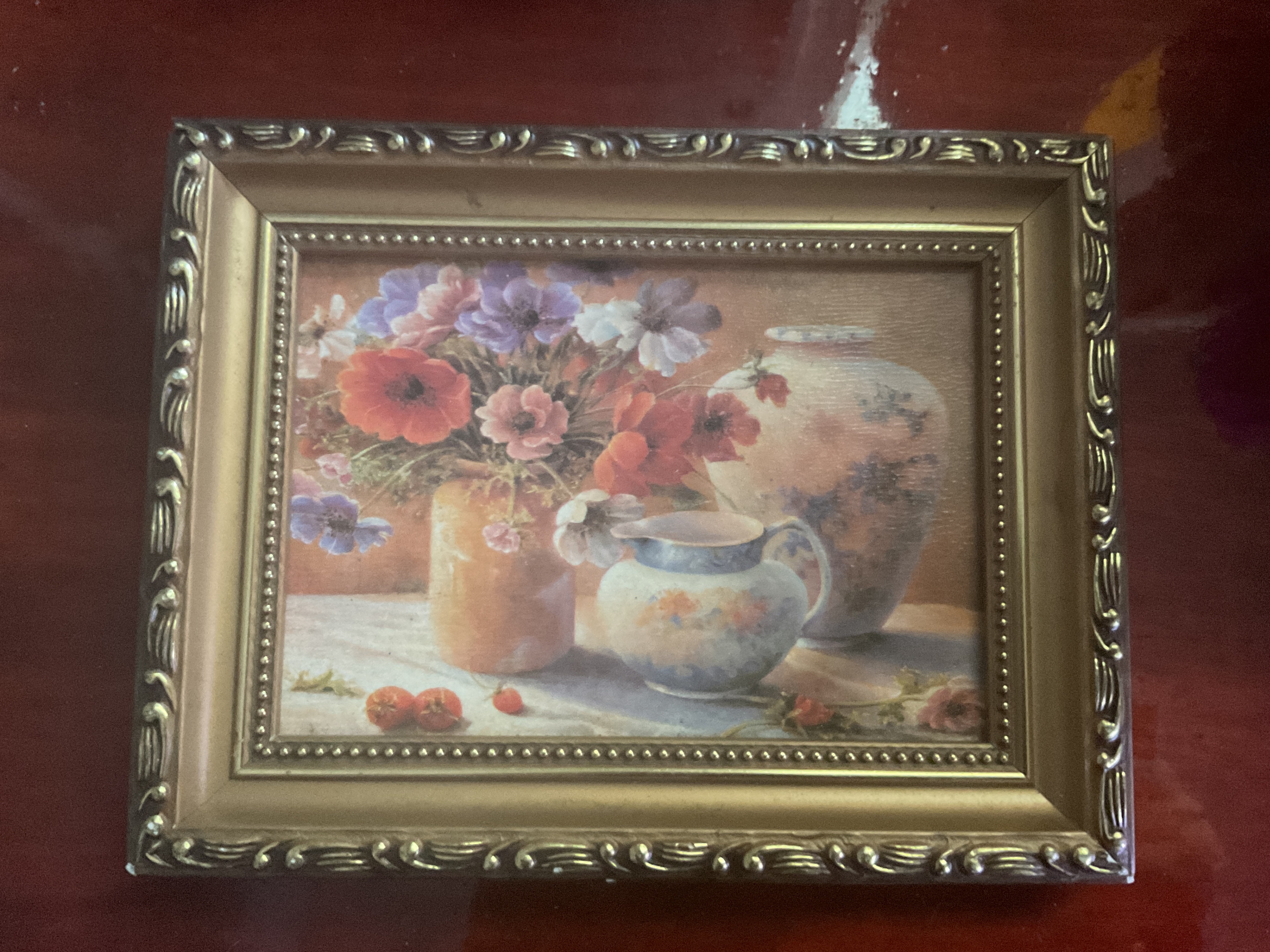 Framed Floral Still Life Painting - photo 4