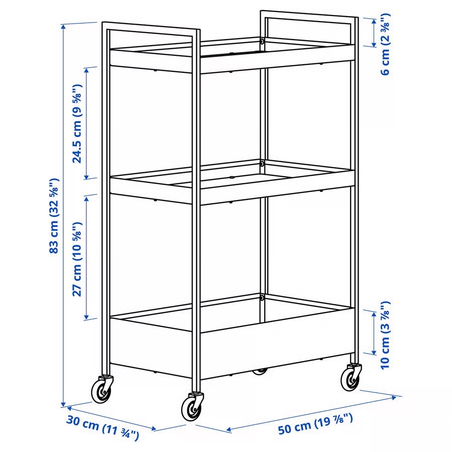 IKEA NISSAFORS Utility Cart / 三層手推收納車 - photo 2