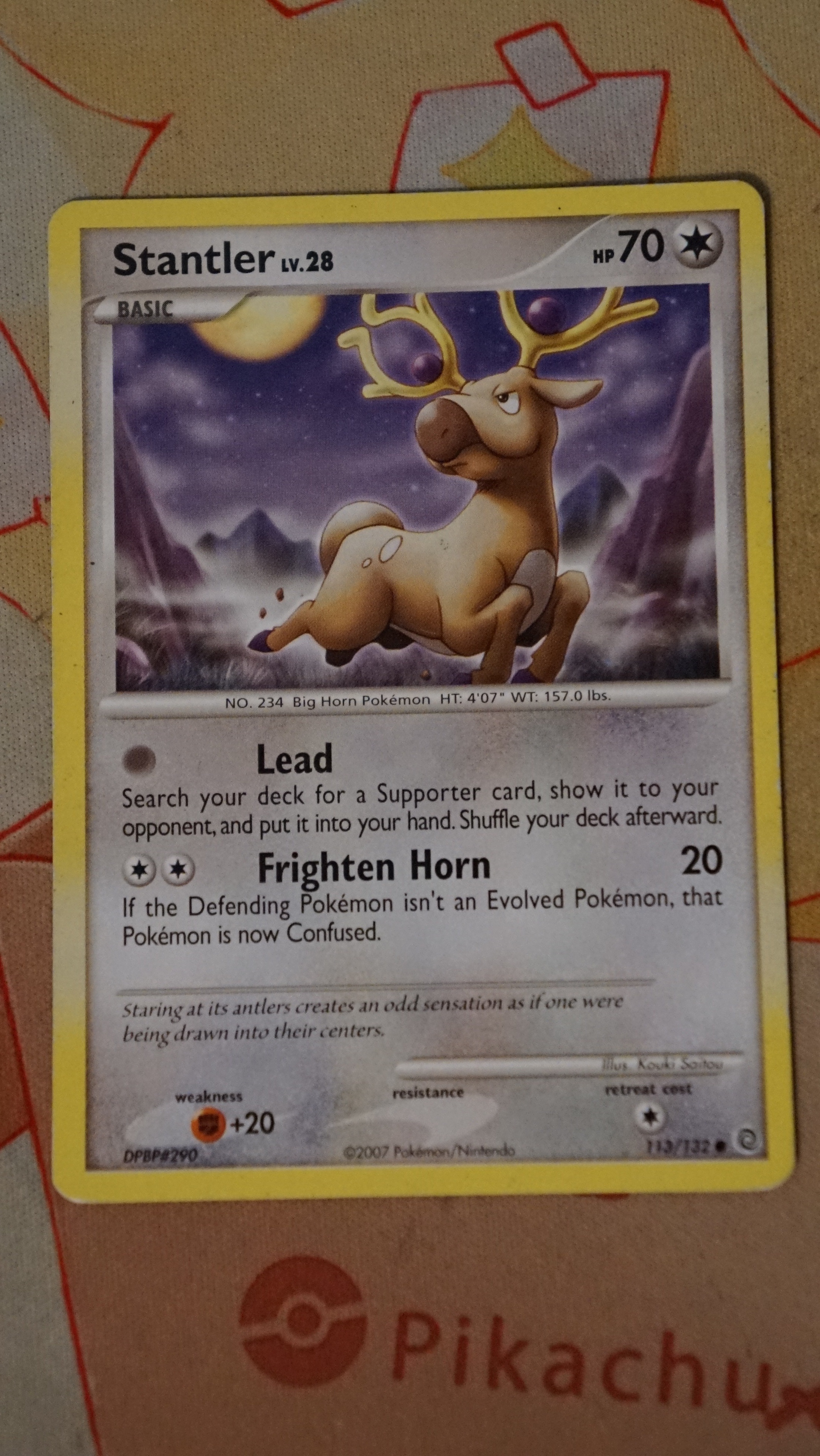 Pokemon Stantler 113/132 Secret Wonders Non-Holo LP - photo 3