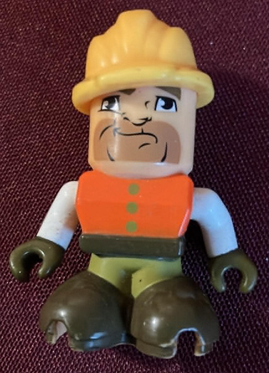 Fisher Price TRIO Building Block Construction Worker - 2 Inches