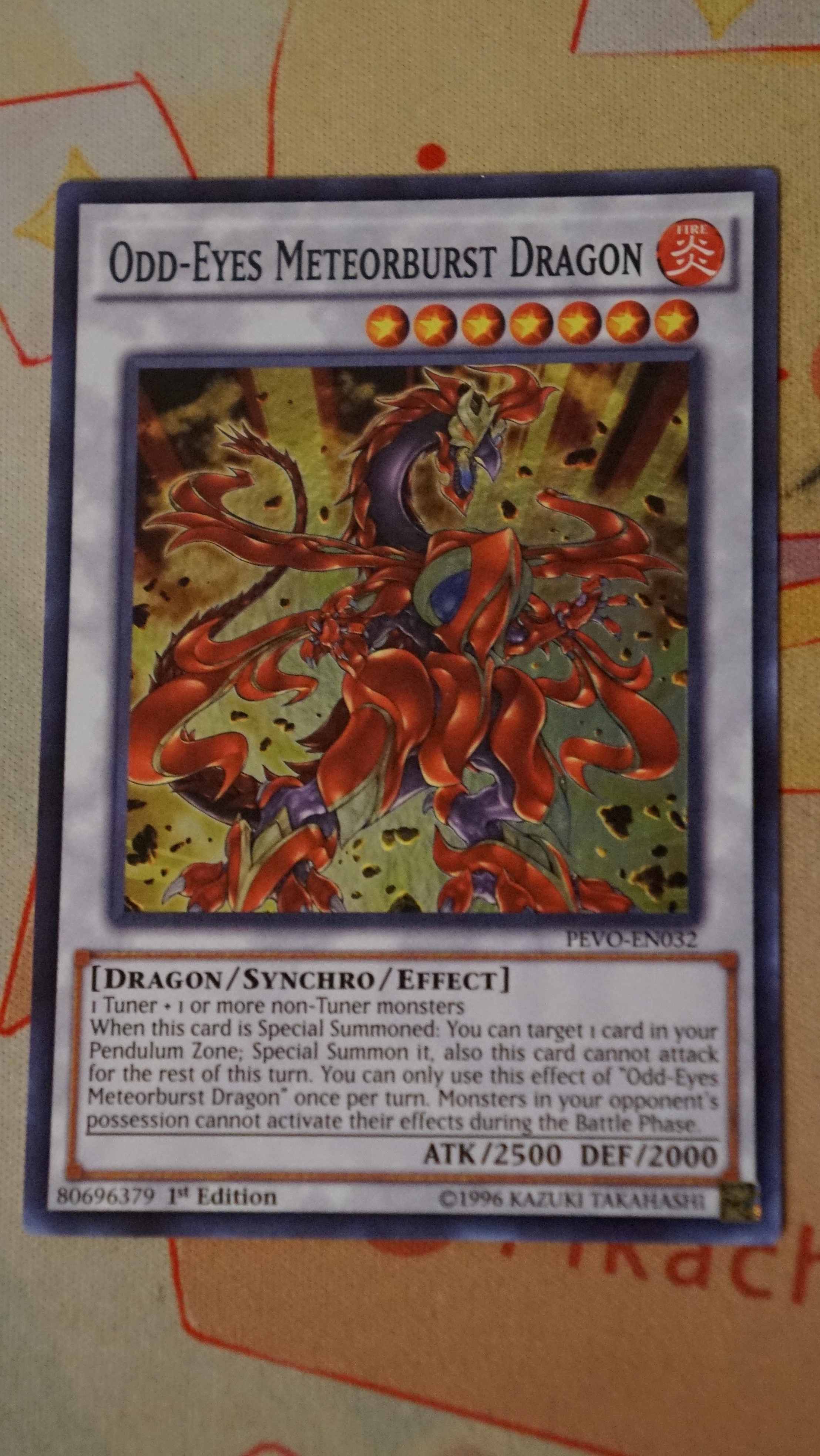 Yu-Gi-Oh Odd-Eyes Meteorburst Dragon PEVO-EN032 Holo LP - photo 3