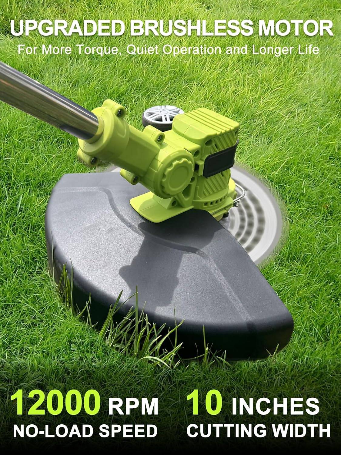 Brushless Weed Wacker Cordless, 21V Battery Powered Weed Eater - photo 4