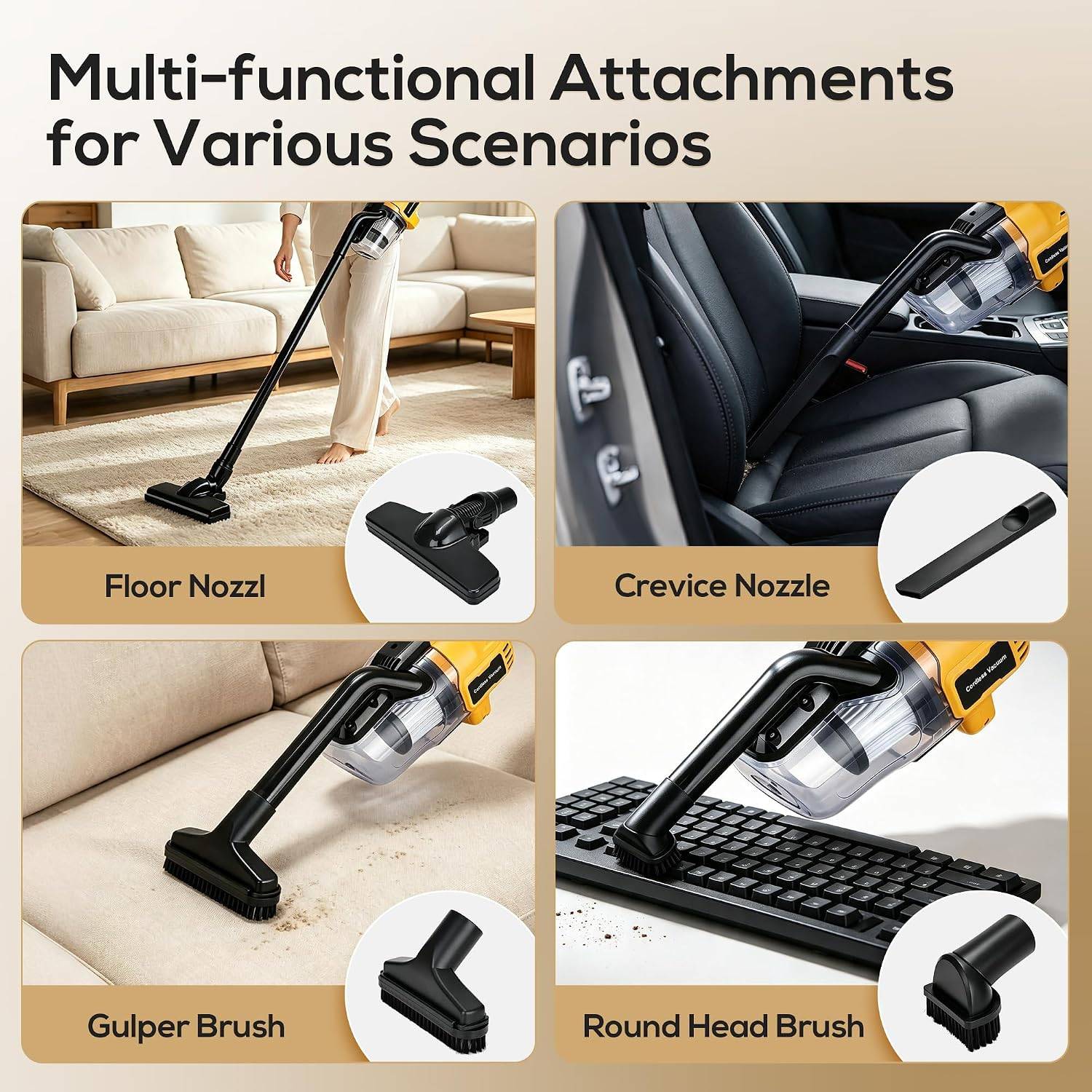 Cordless Vacuum Compatible with Dewalt 20V Battery - photo 2