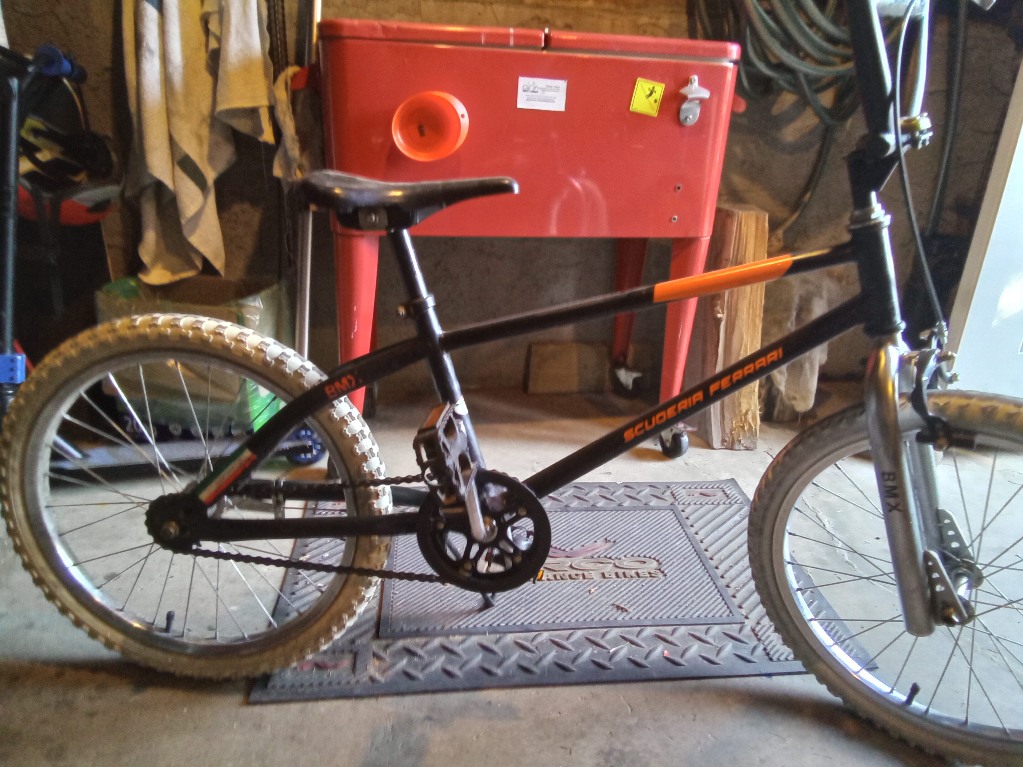 Ferrari BMX with White Tires