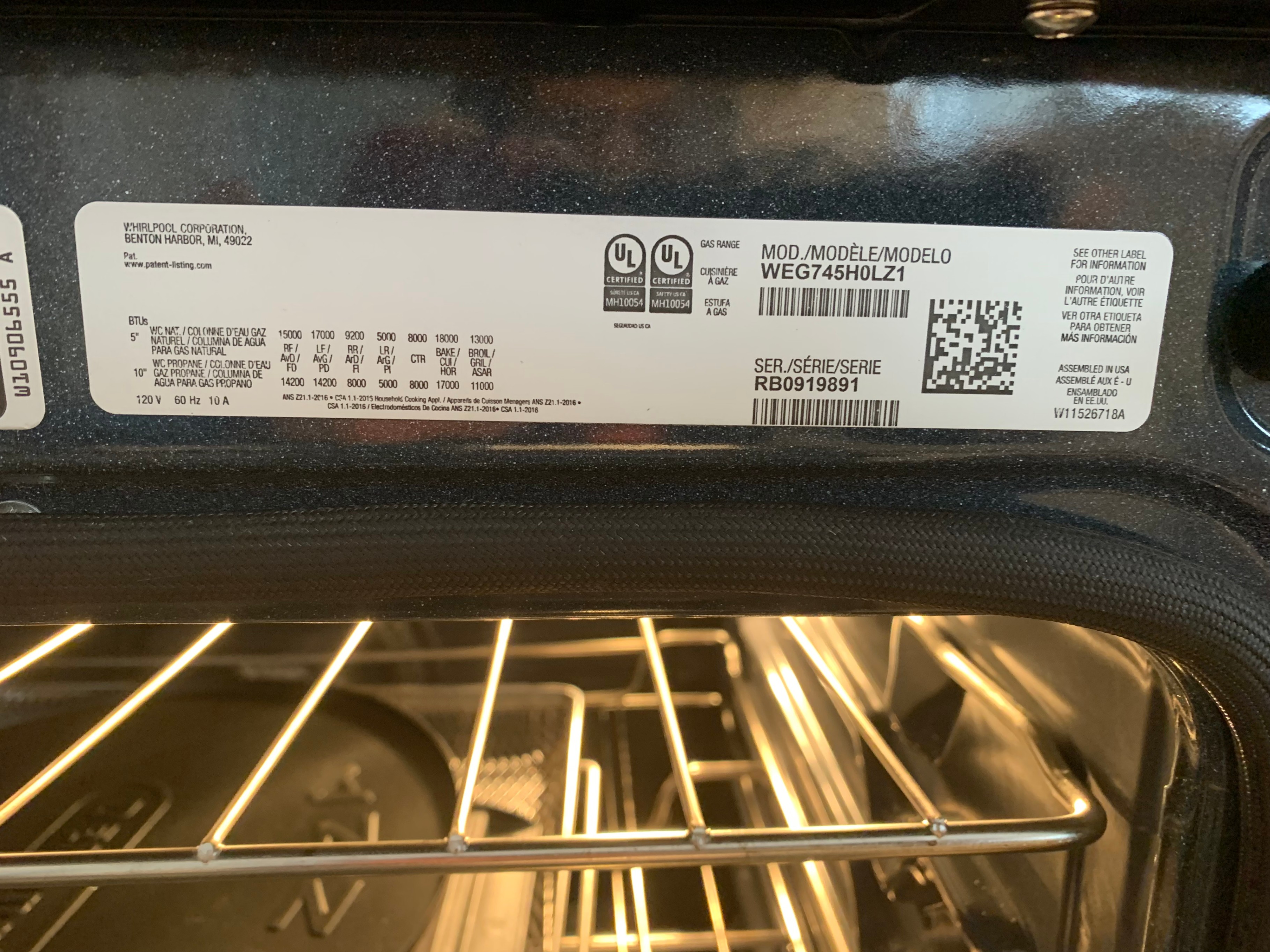 Like New Whirlpool 30" Gas Range – Stainless Steel - photo 3