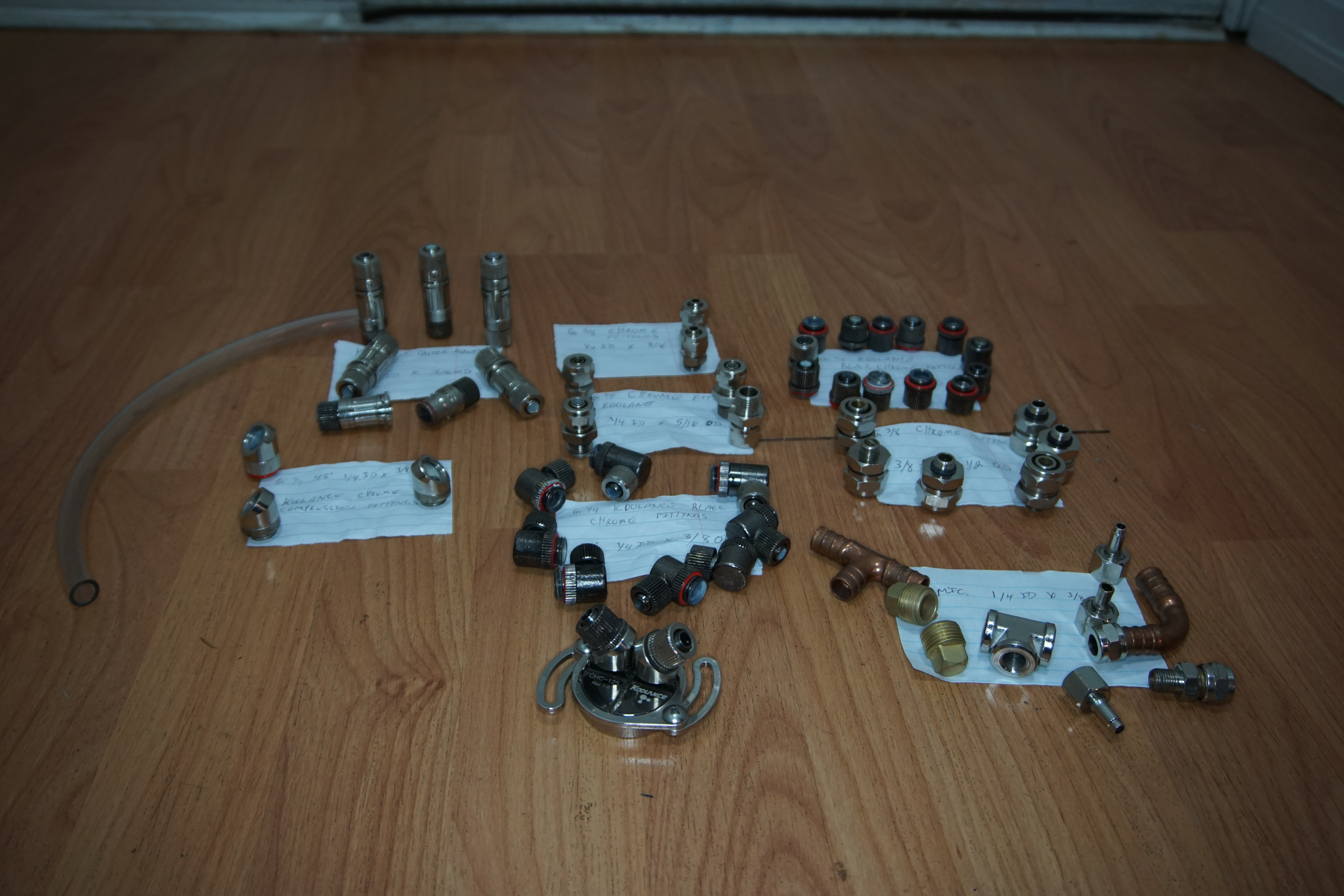 1/4"ID x 3/8"OD water cooling fittings