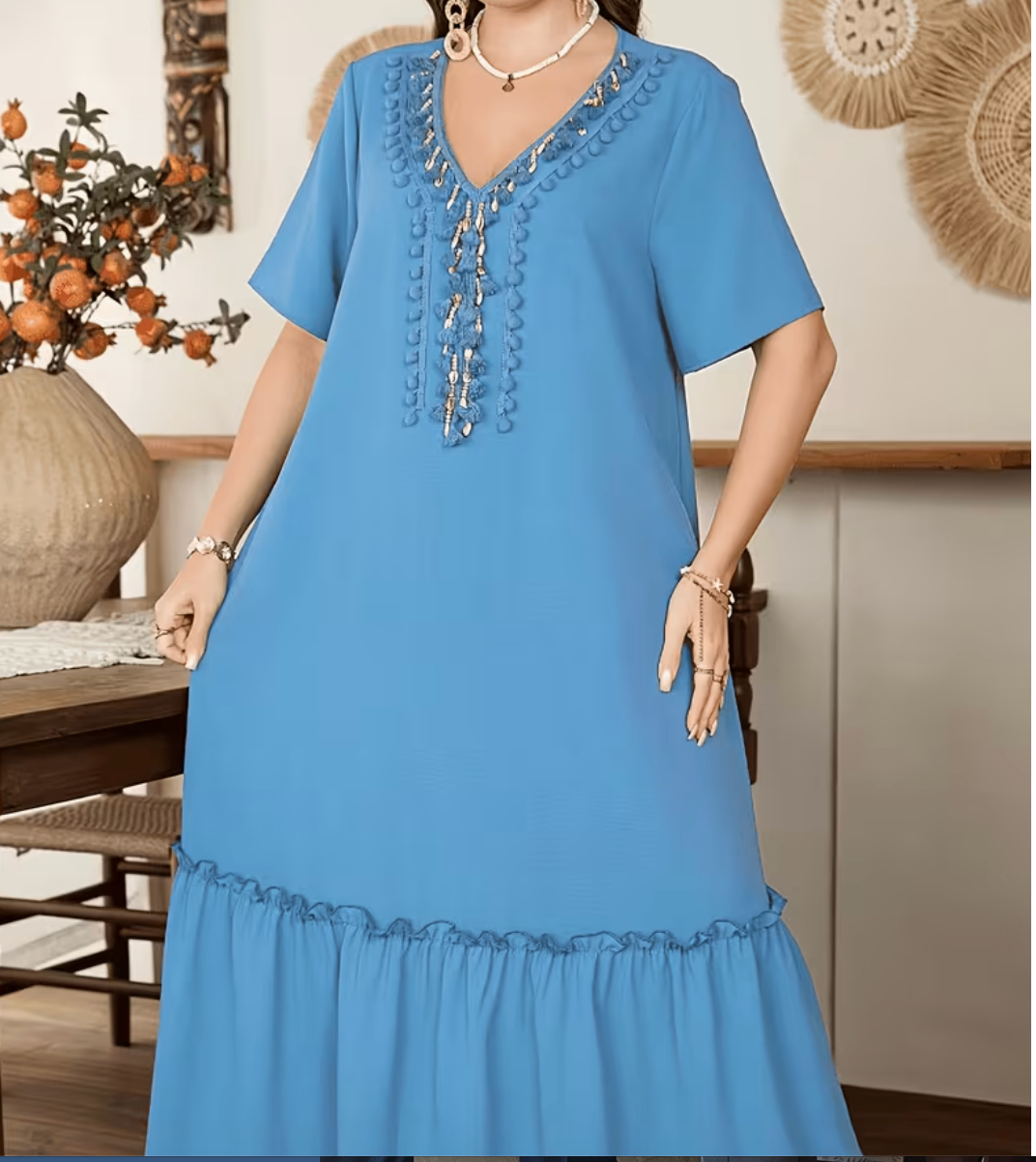 Robe d'été ample et élégante pour femmes rondes XL - photo 5