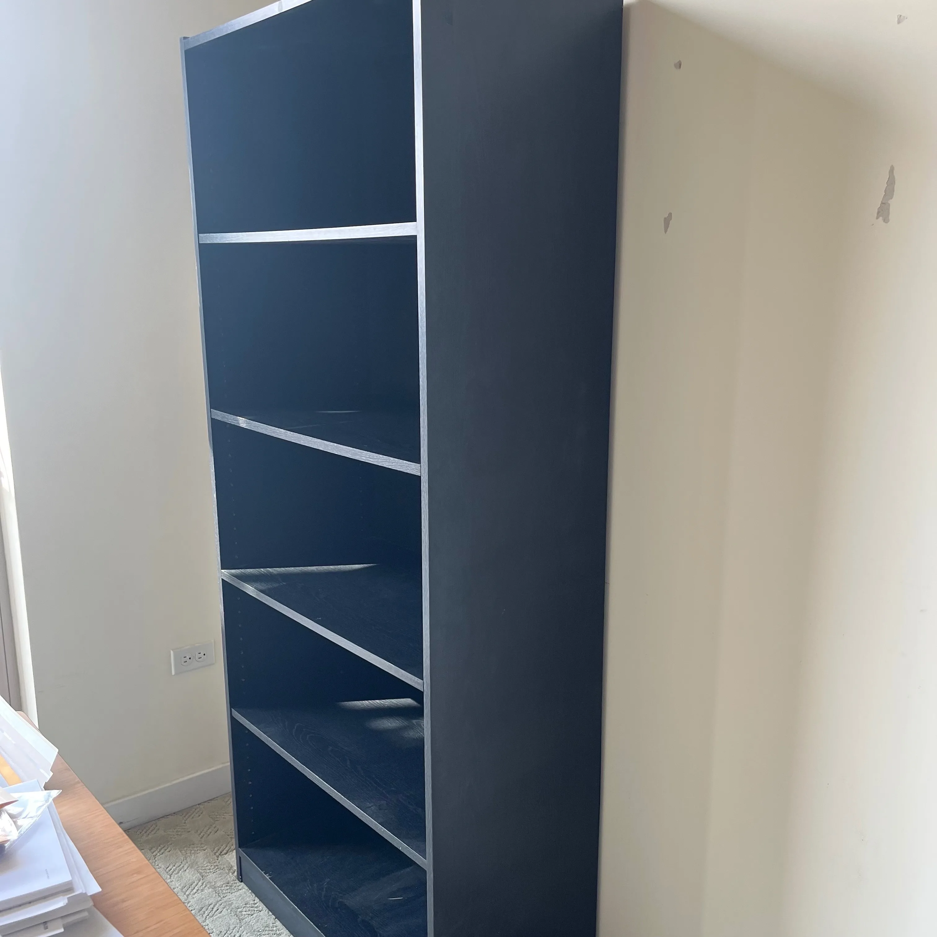 Tall Black Bookcase / Bookshelf - photo 3