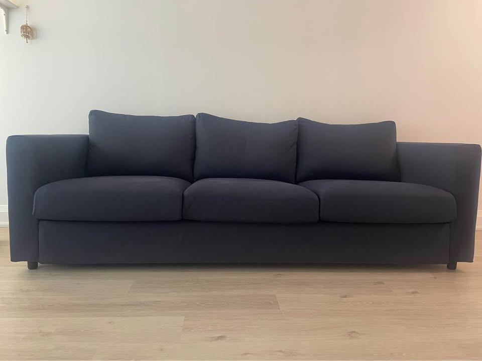 Dark Blue 3-Seater Sofa IKEA Finnala
