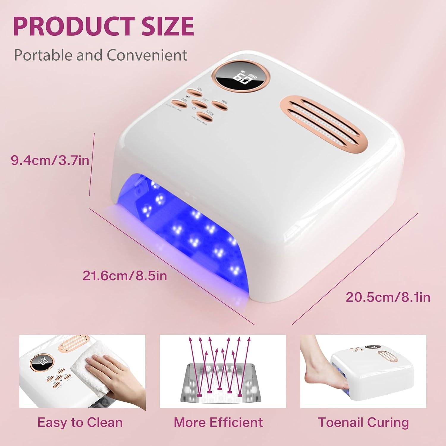 M&R 701pro Cordless UV LED Nail Lamp 72W - photo 3