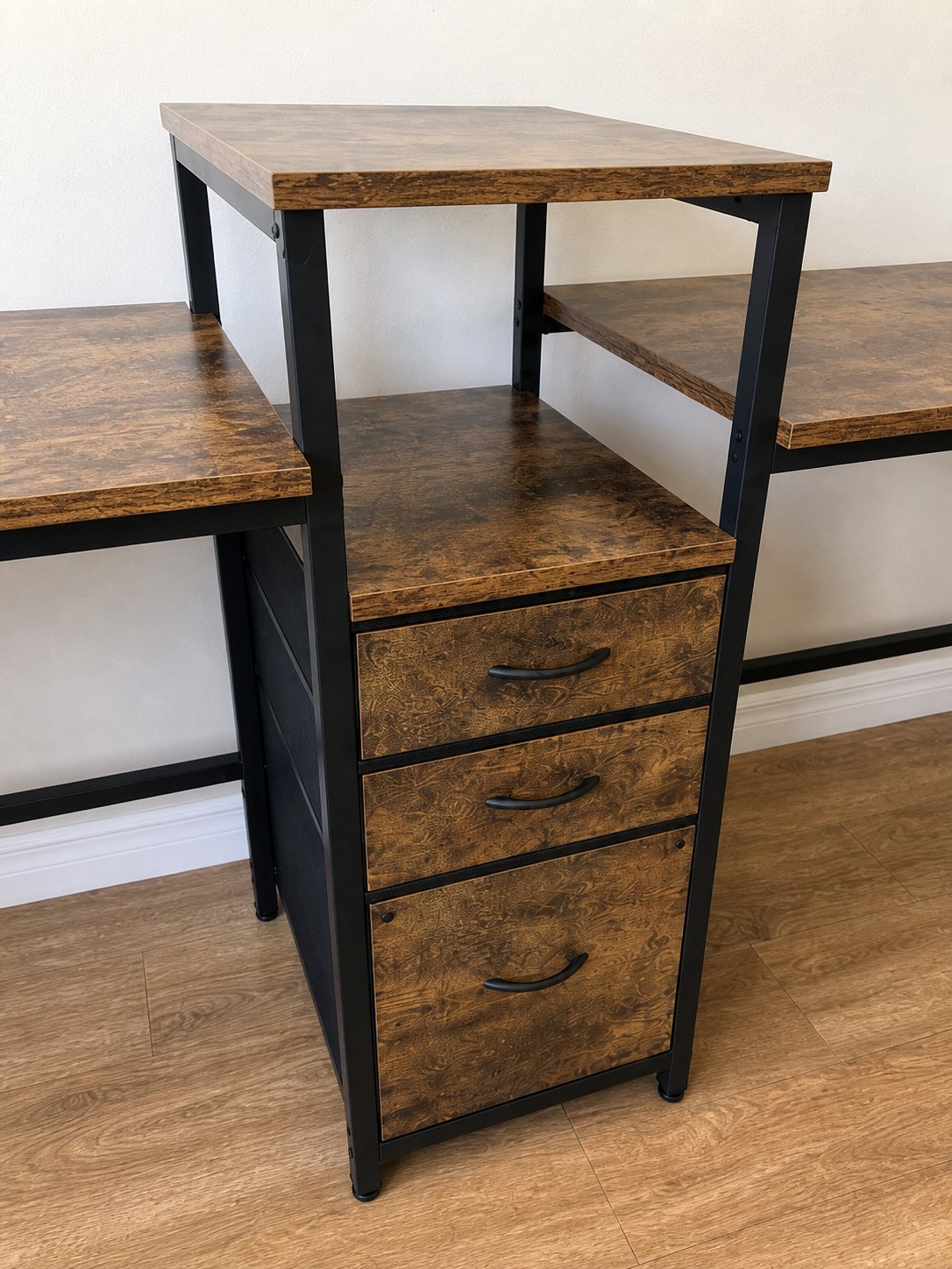 93" 2-Person Computer Desk + Power Outlets - $60 - photo 5