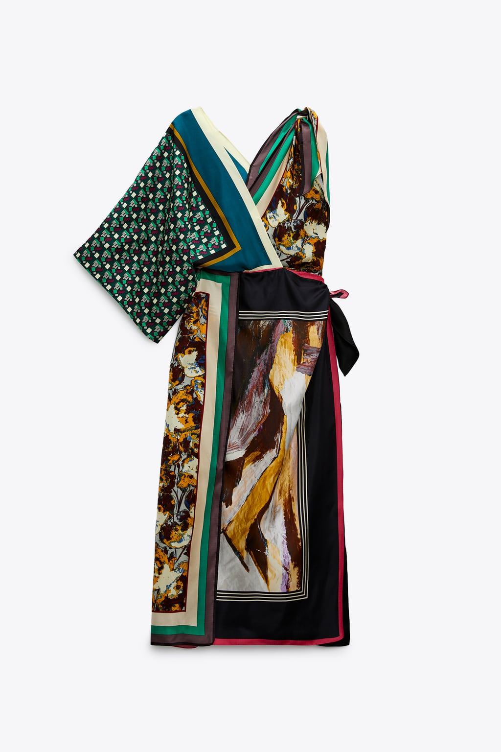 Zara Limited Edition Printed Silk Scarf Dress - photo 2