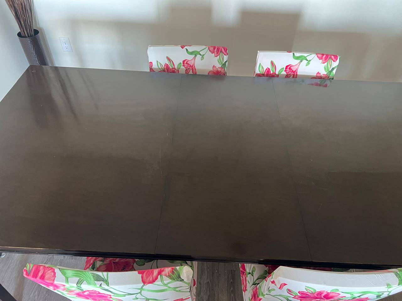Extensable Dark Wood Dining Table - photo 2