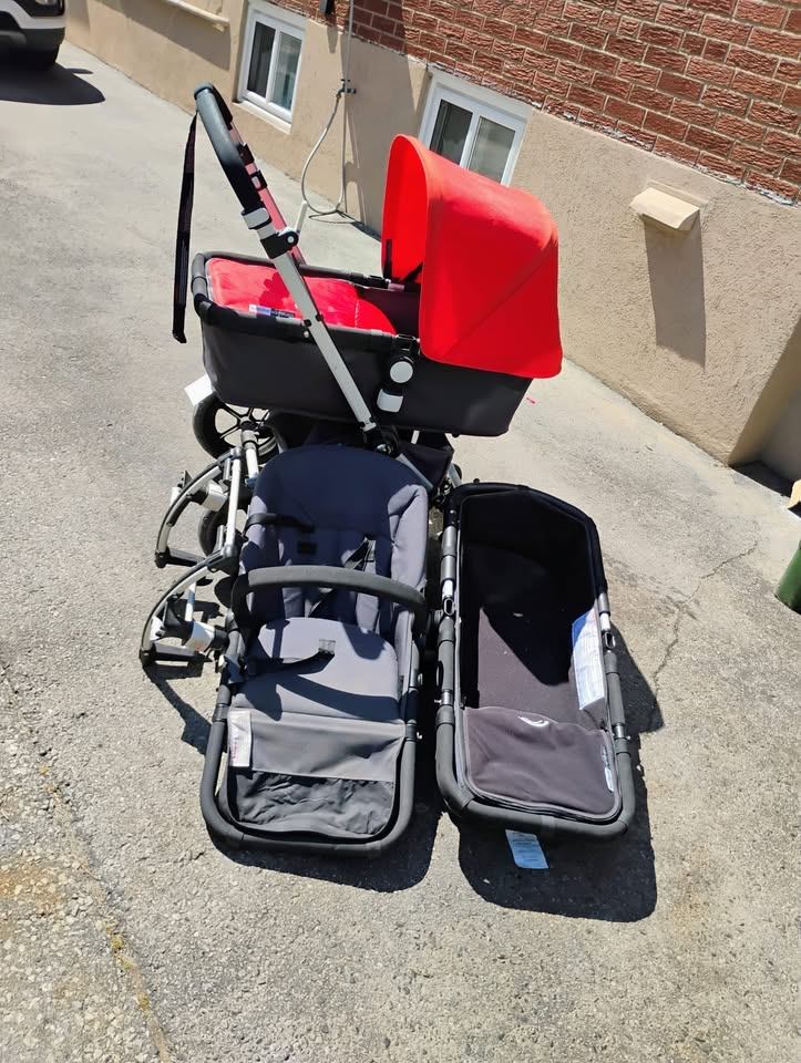 Bugaboo Cameleon  Orange Travel System Stroller w/ 3 Extra Parts - photo 5