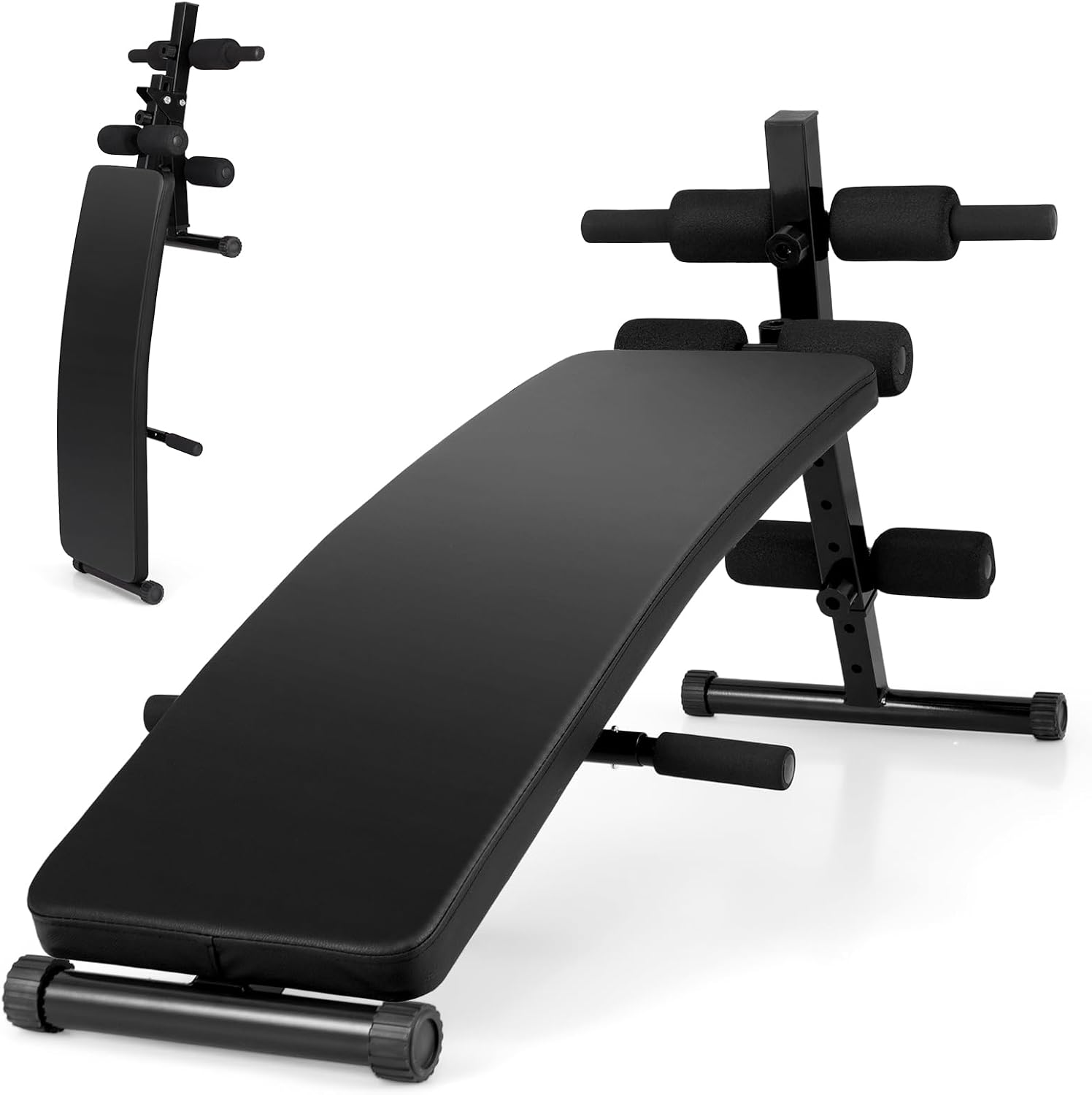 GYMAX Sit Up Bench Folding Workout Bench Press Home Gym