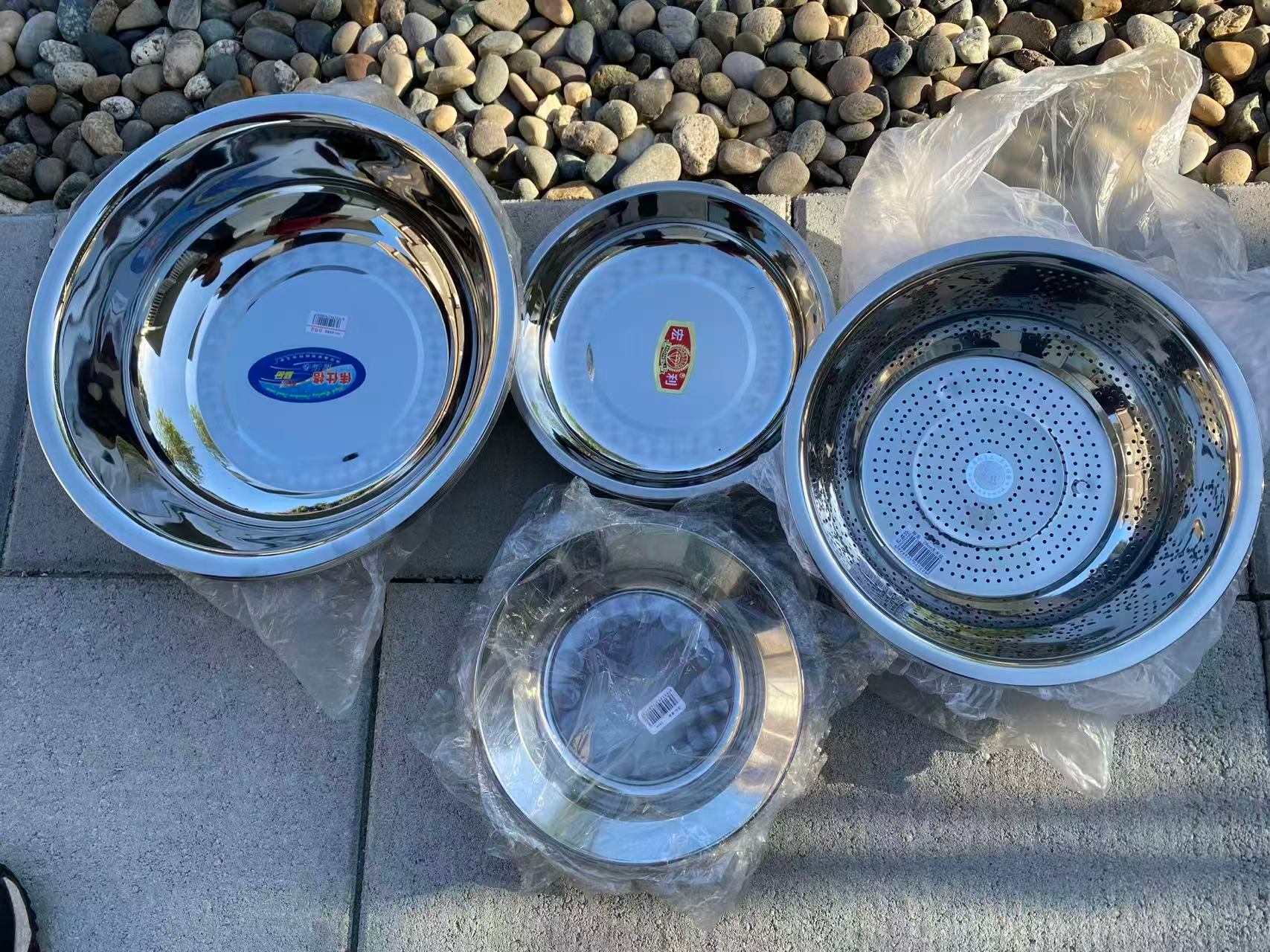 Brand New Stainless Steel Bowls and Plates - photo 2