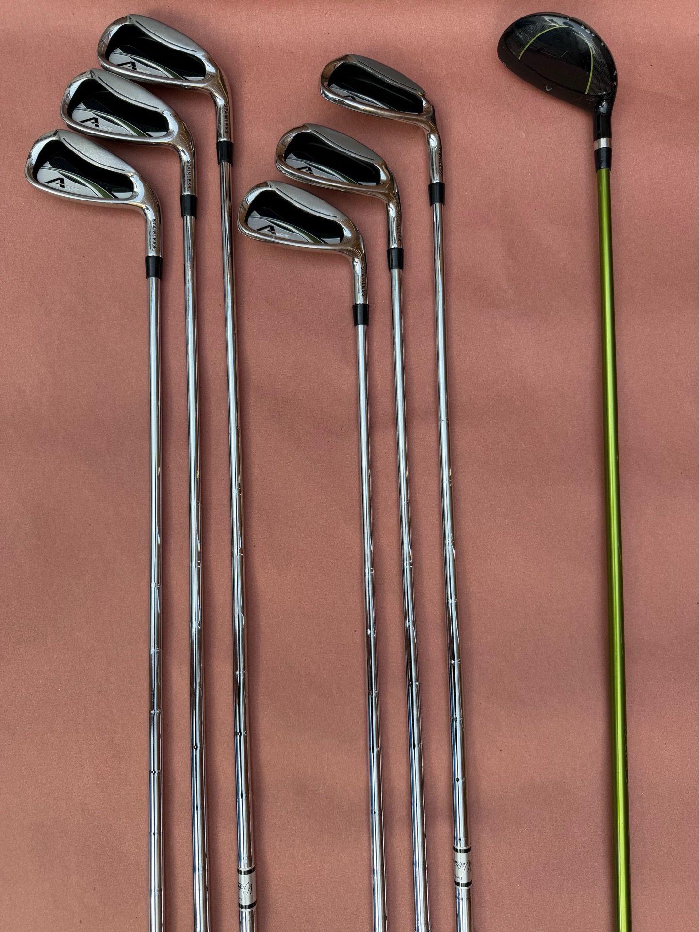 Walter Hagen AWS Set 4-9 Irons + 3 Hybrid w/Aldila NV 85-R Shaft