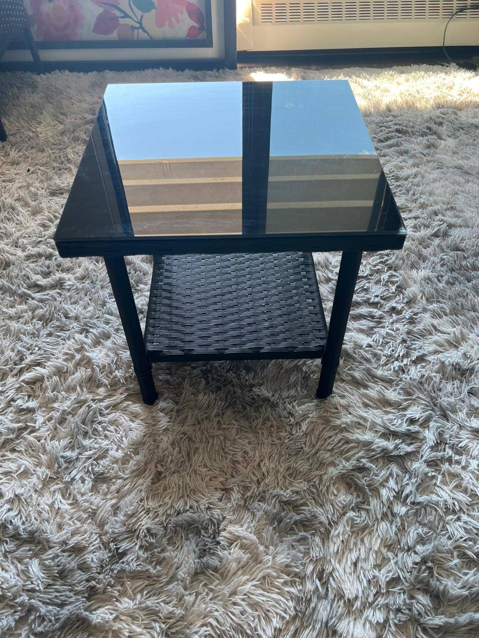 Black Wicker Patio Set - 2 Chairs & Side Table - photo 5