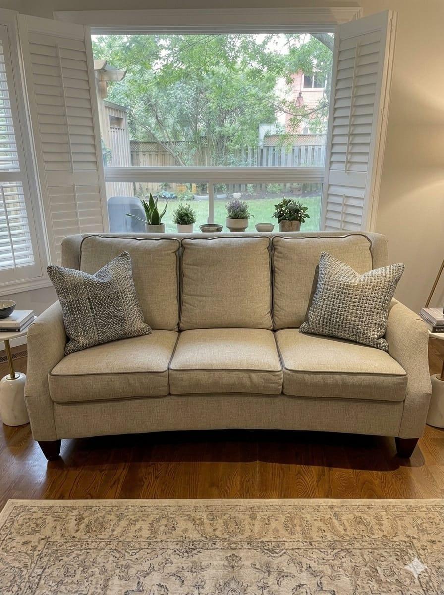 Designer Canadian-Crafted Curved Sofa - photo 2