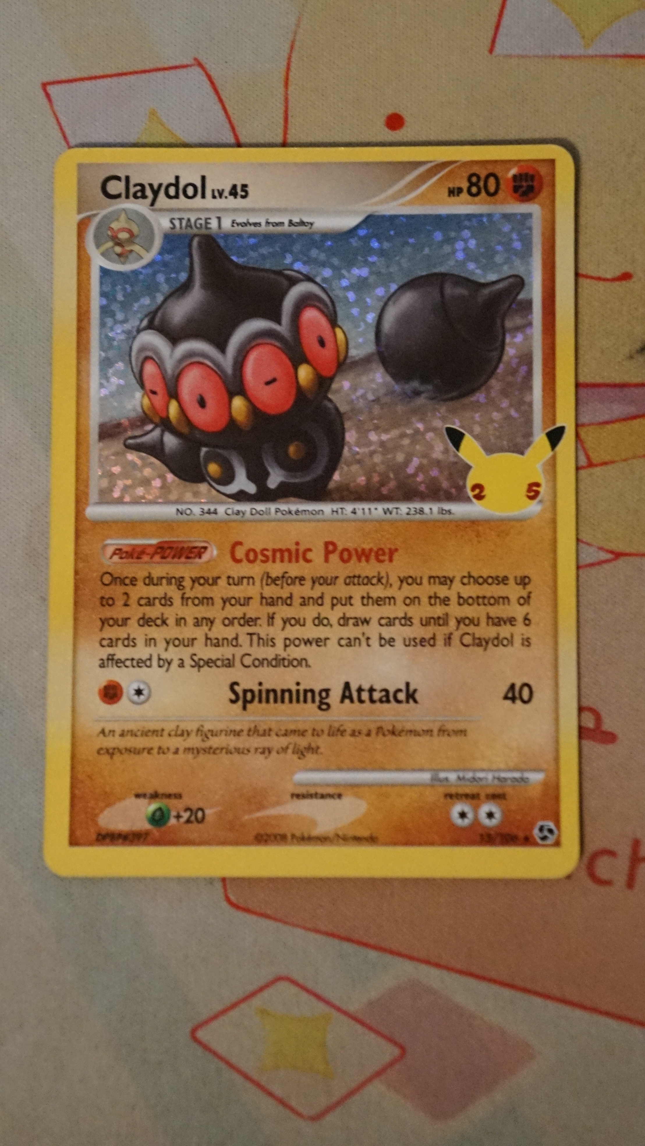 Pokemon Claydol 15/106 Celebrations Classic Collection Holo NM - photo 3