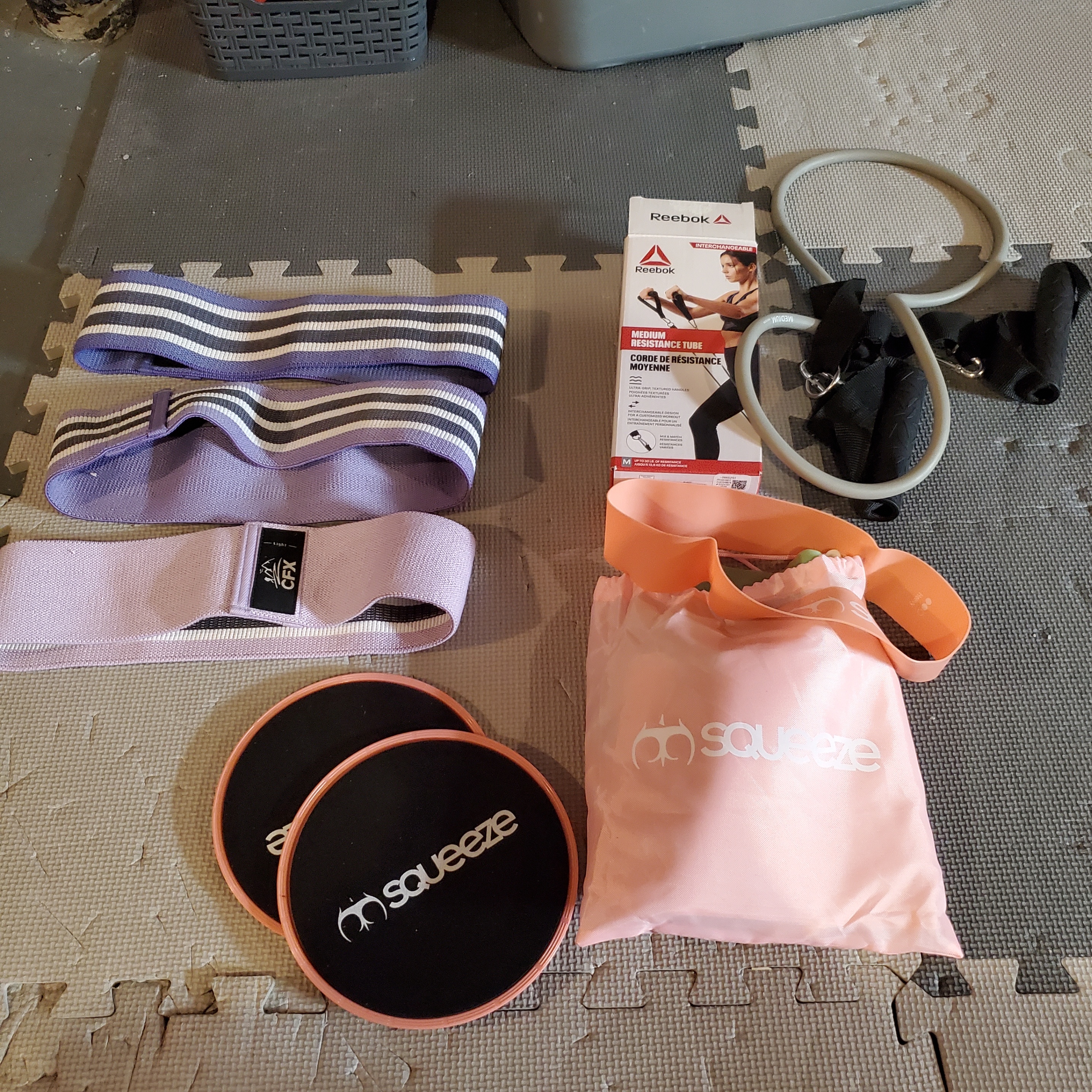 Assorted workout bands