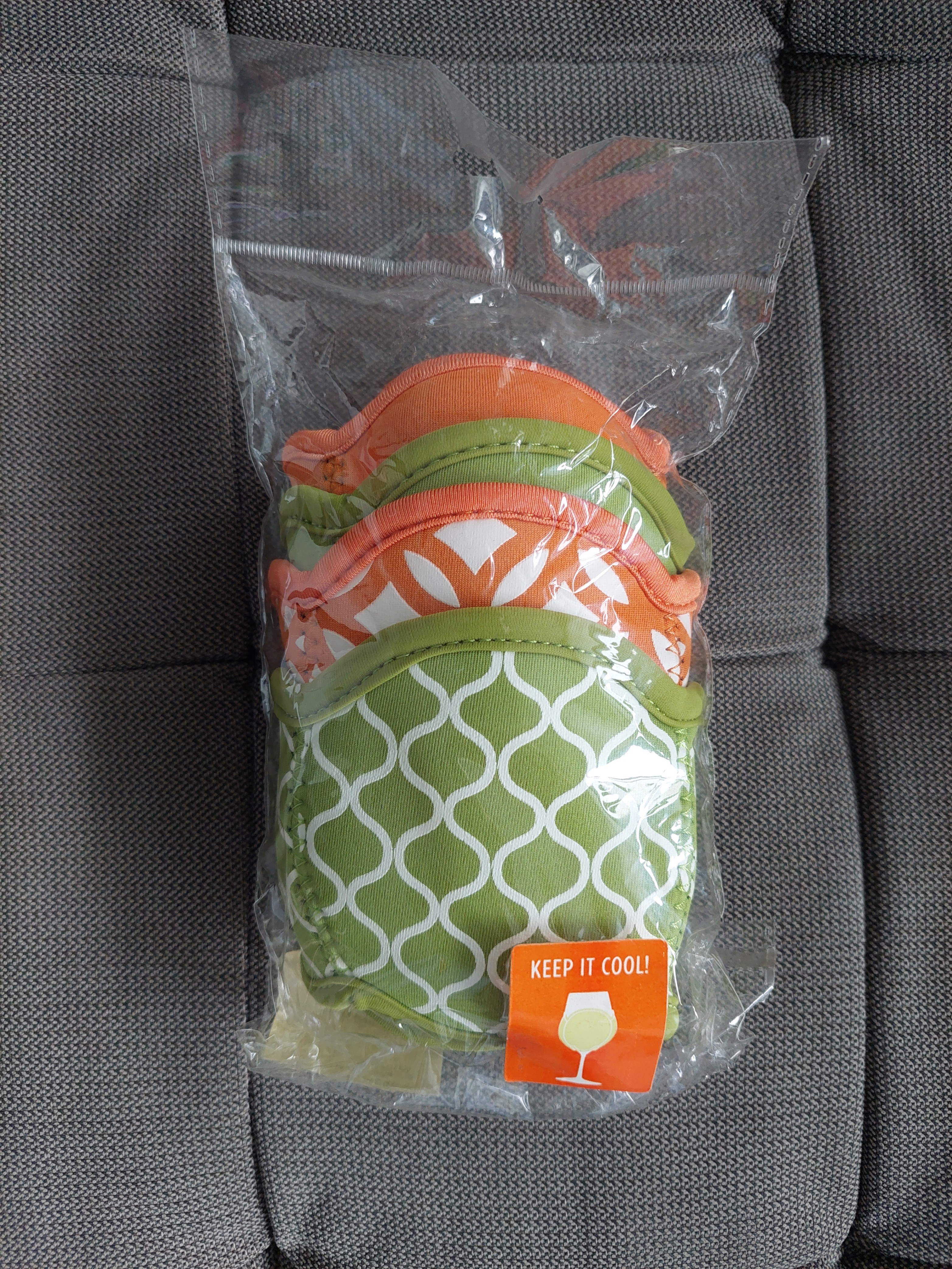 Set of 4 Wine Glass Cozies Koozies Sleeves