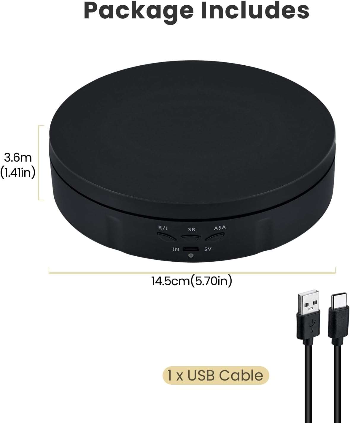 McBazel 360° Rotating Display Stand XR138 - Black - photo 2