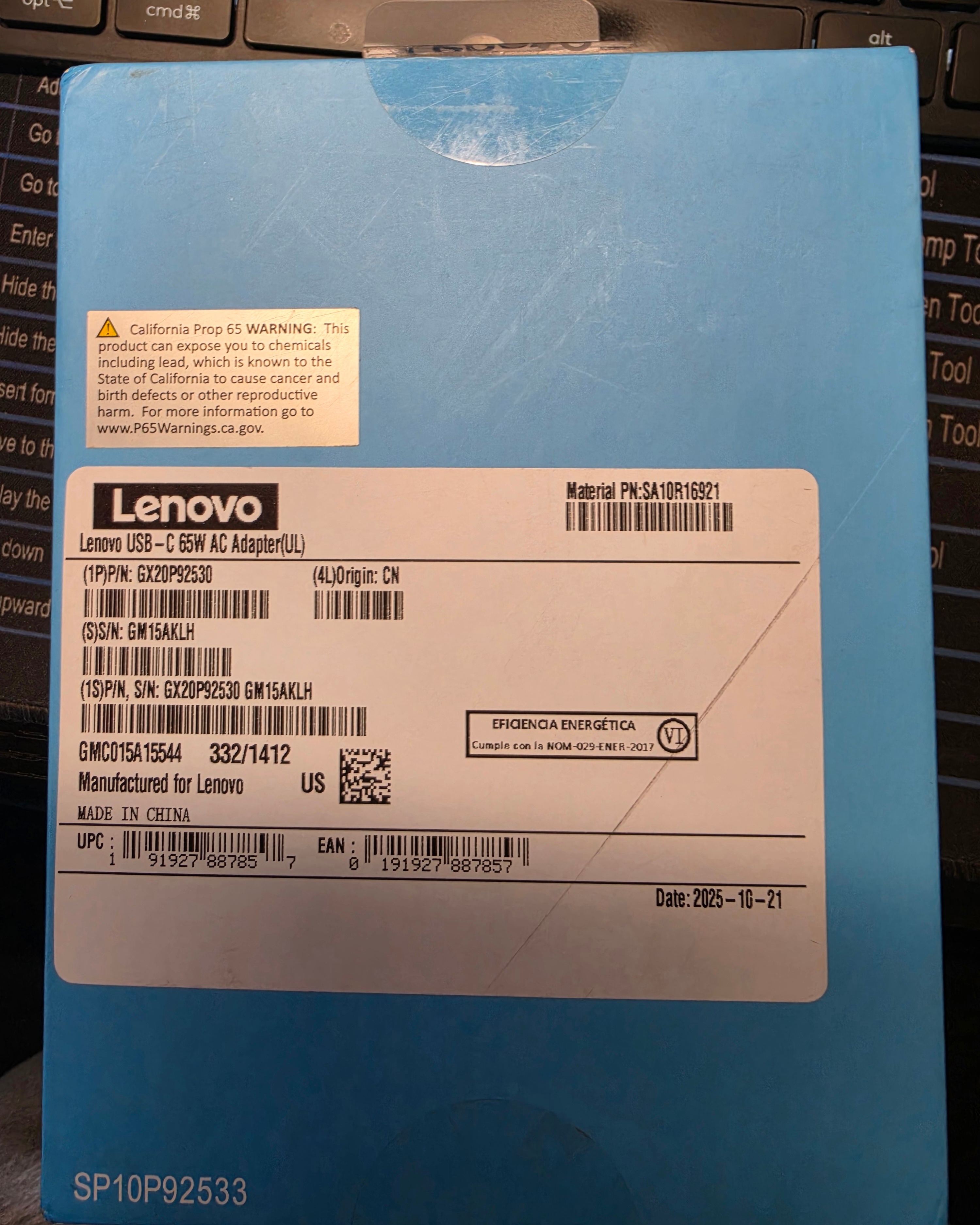 Lenovo 65W USB-C Laptop Charger | Genuine OEM | Factory Sealed - photo 2