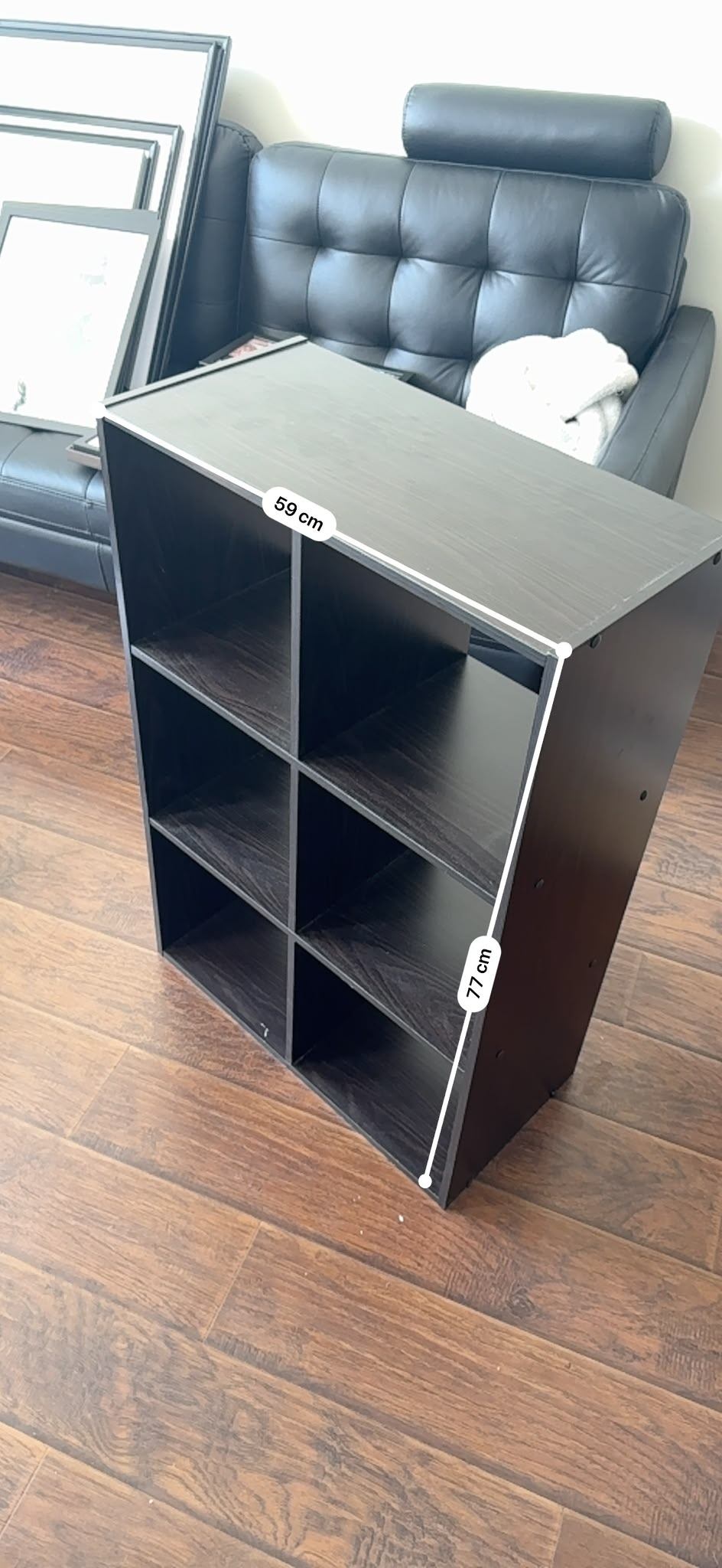 Black Bookshelf & Storage Shelf - 6-Cube Storage Organizer - photo 2