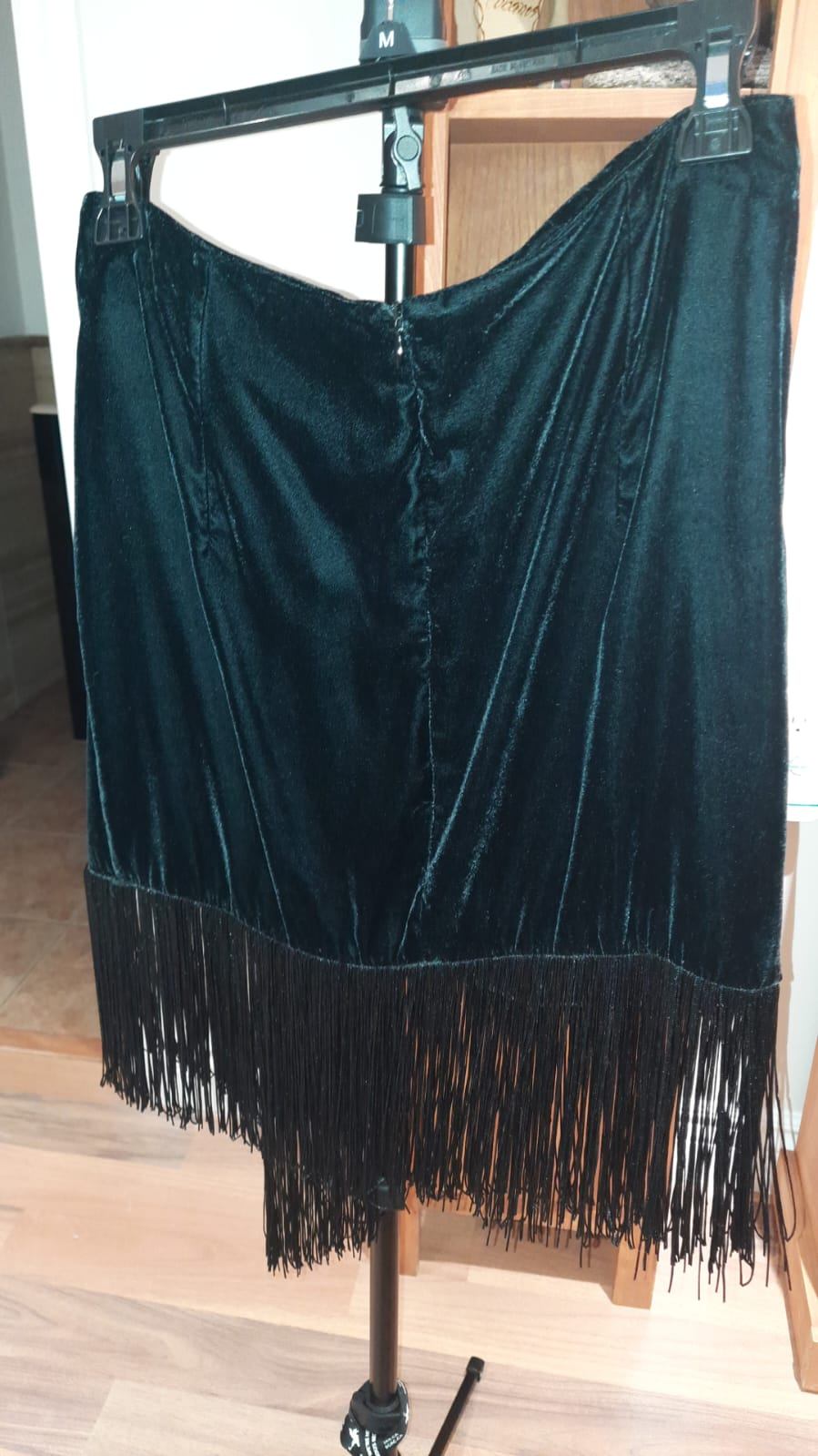 Zara Velvet Fringe Mini Skirt - photo 2