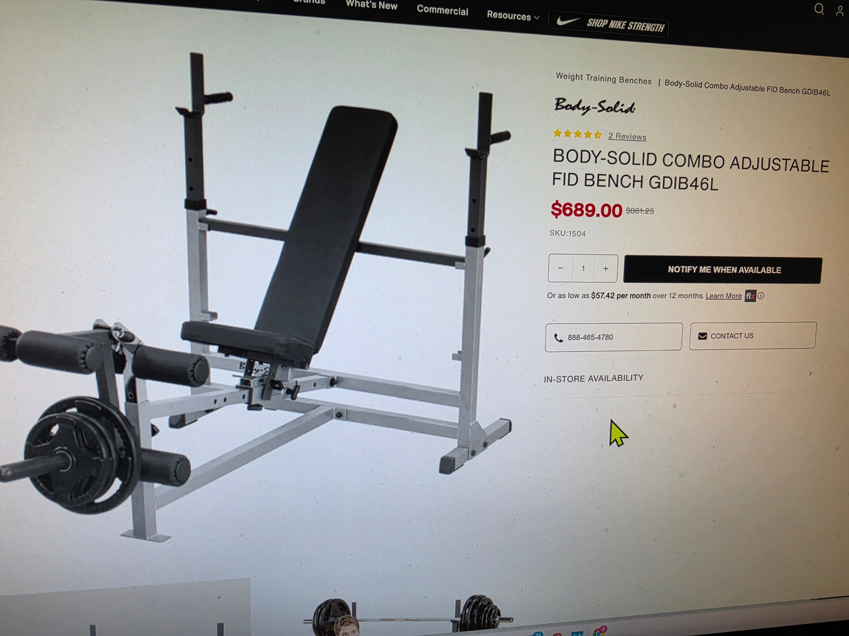 TUFFSTUFF Body-Solid Combo Adjustable FID Bench