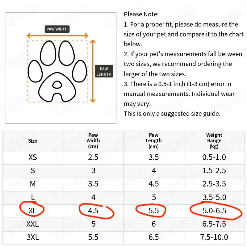 TEMU Dog Boots (XL) - photo 3