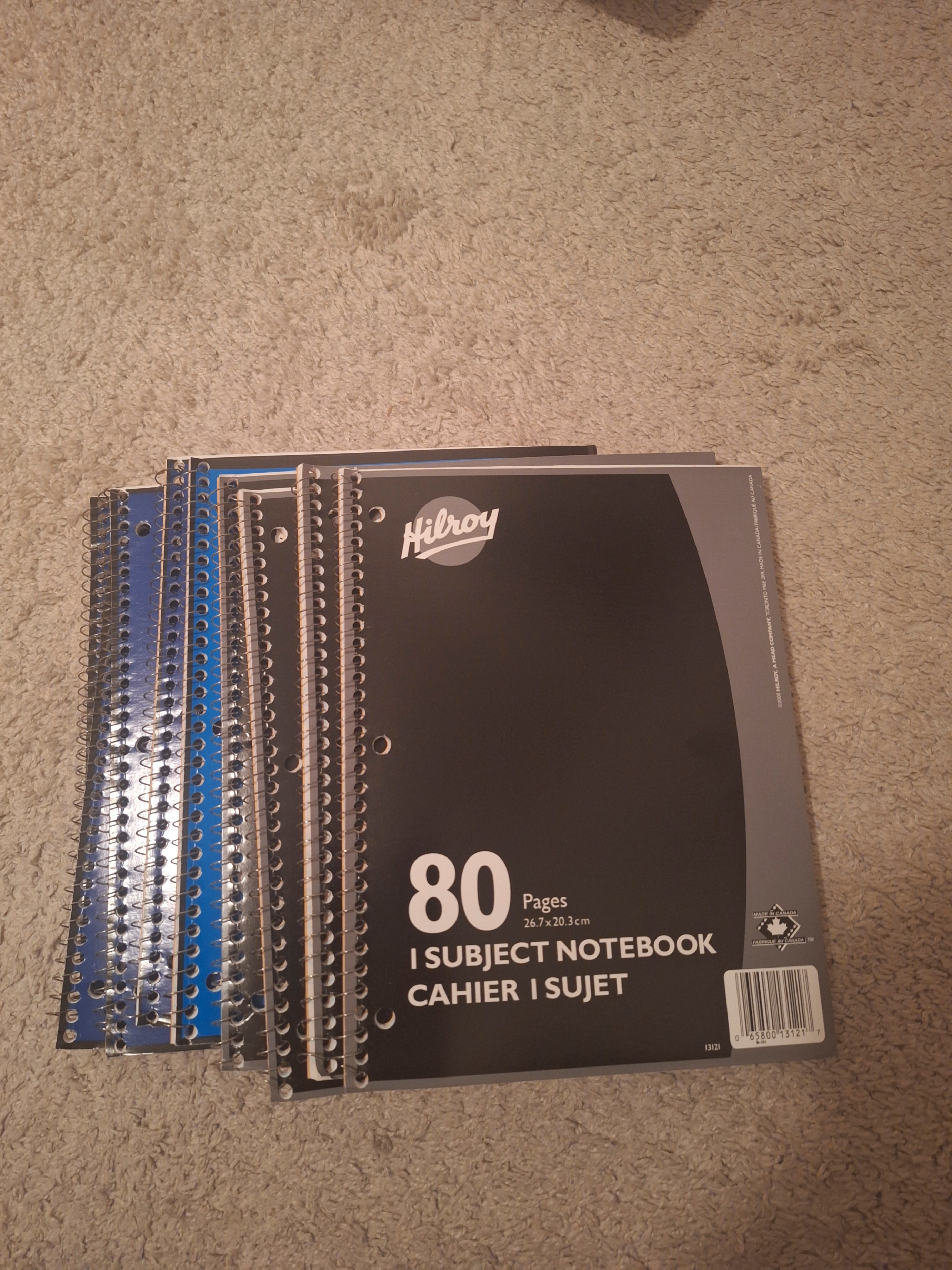 Hilroy 1 Subject Notebooks - 80 Pages - 9 packs