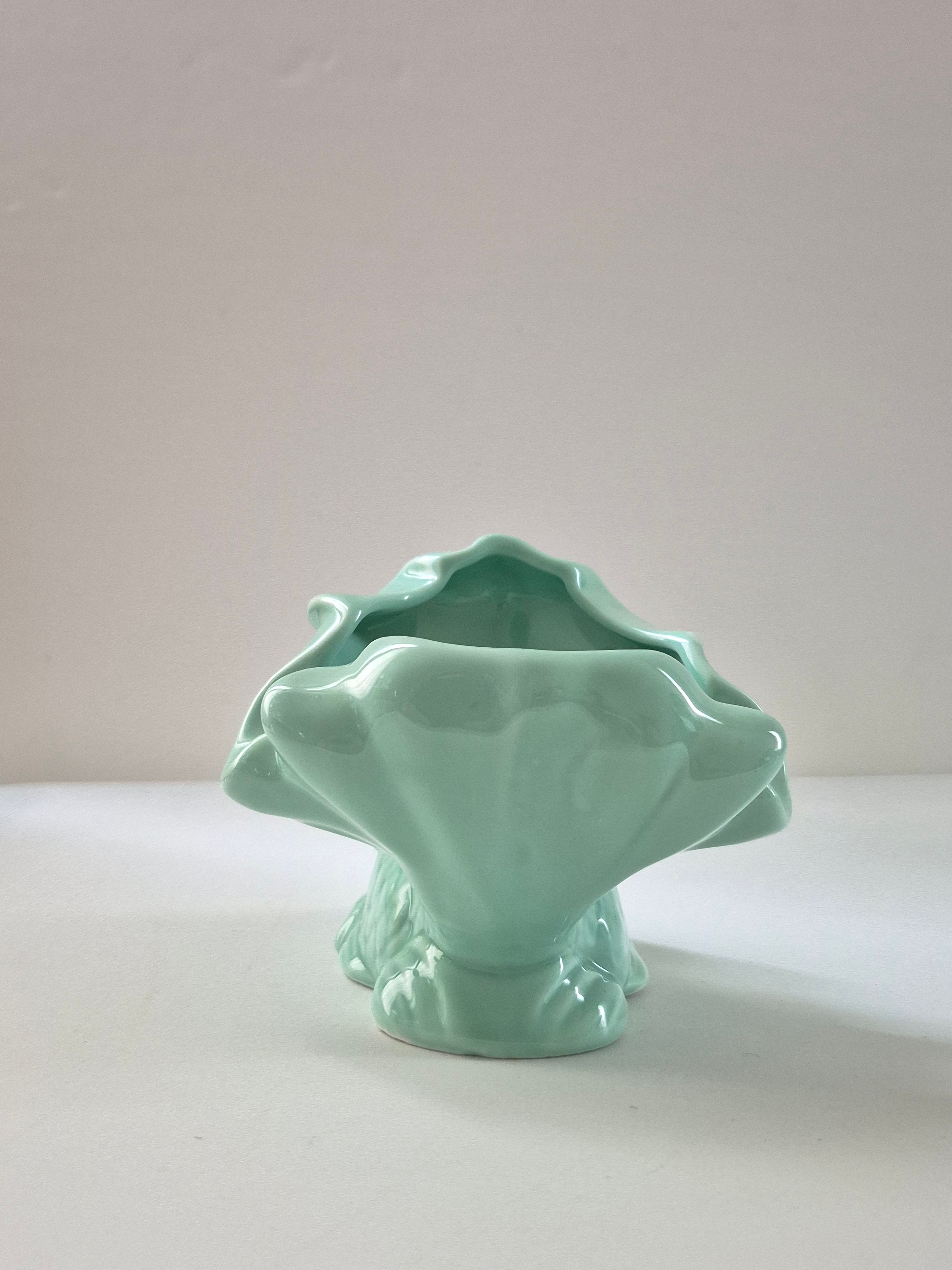Vintage Style Ceramic Fish Vases  - Seafoam Green (Pair) - photo 4
