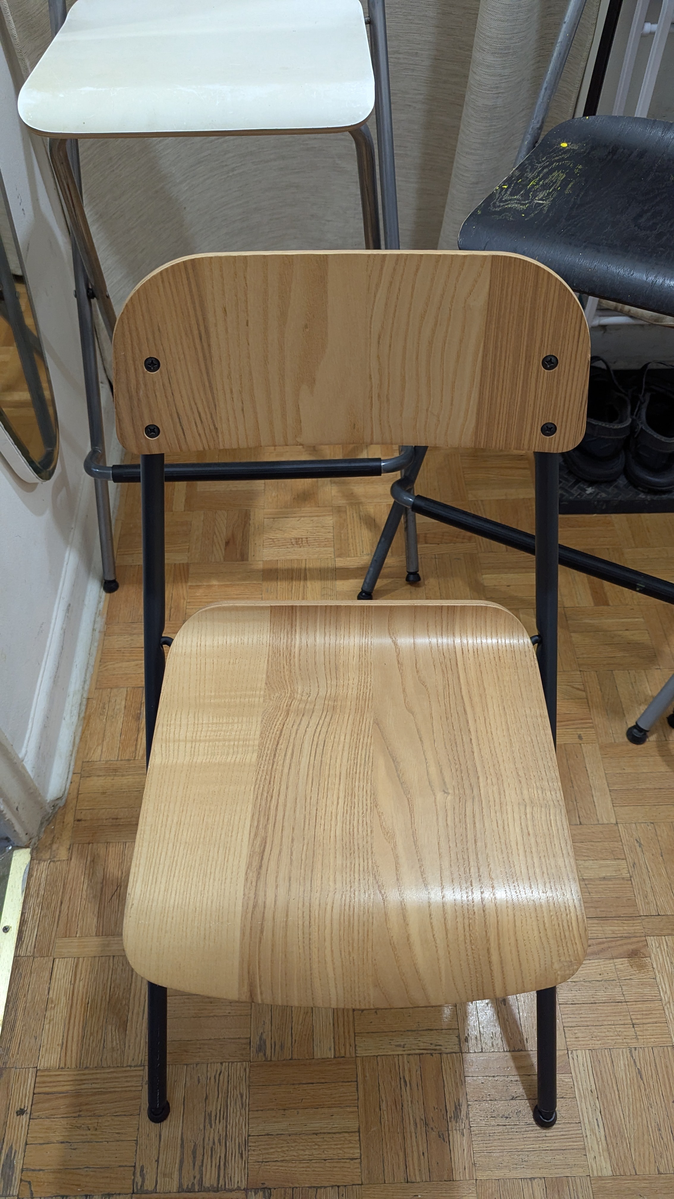 FRANKLIN Bar Stool with backrest, foldable, counter height - photo 3