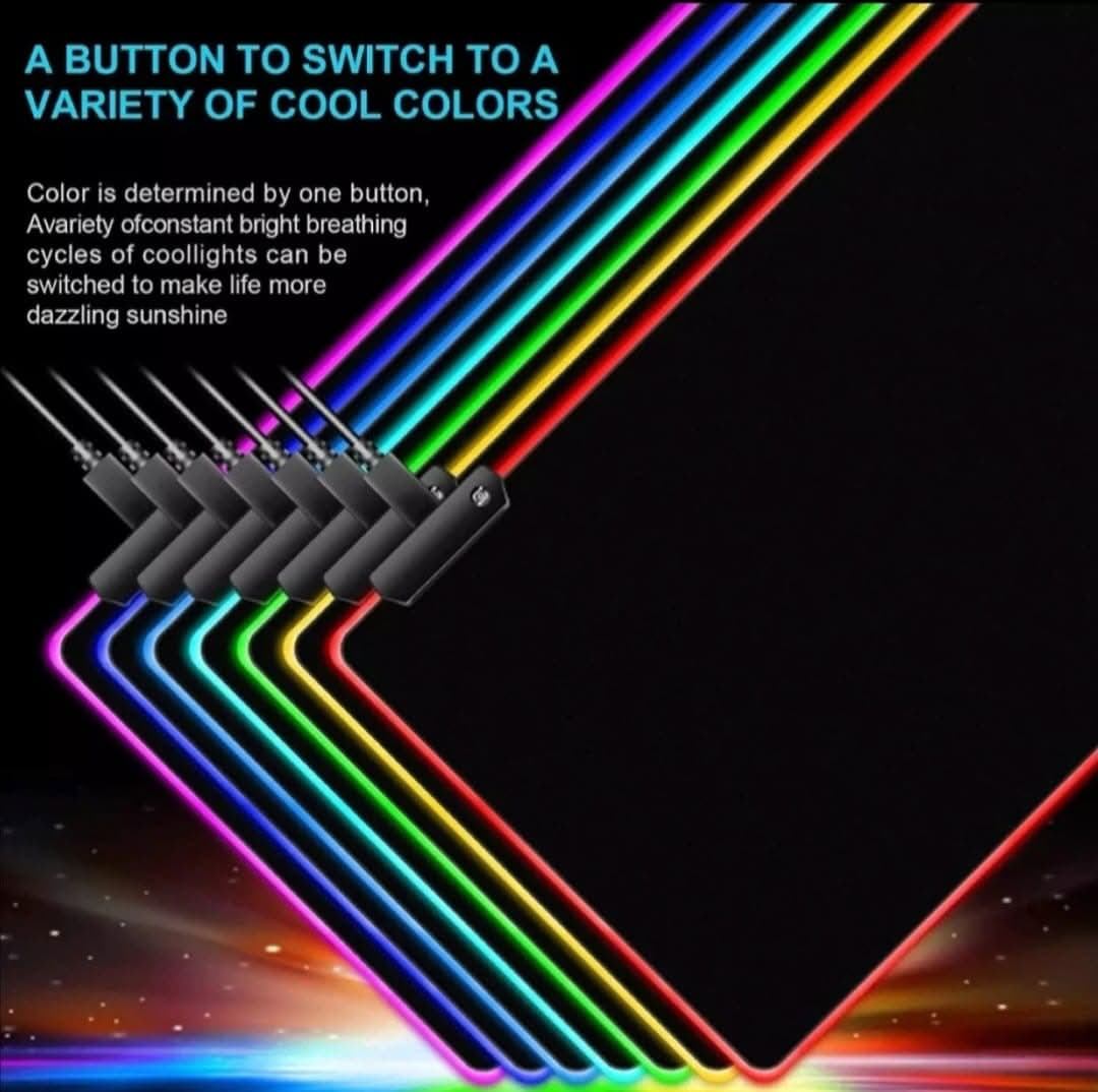 RGB Gaming Mouse Pad — Large LED Desk Mat - photo 3