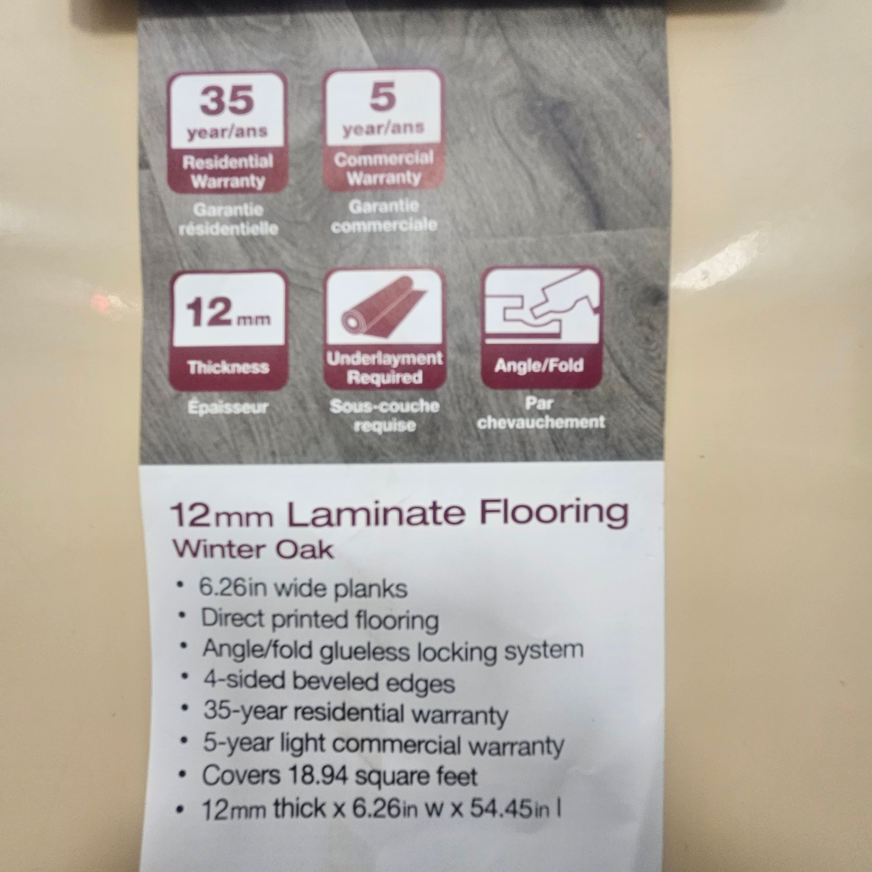 12mm Laminate Flooring winter oak - photo 2