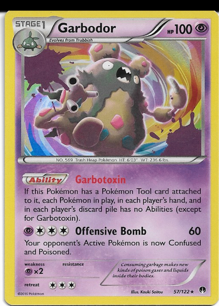 Pokemon Garbodor 57/122 BREAKpoint Holo Rare LP