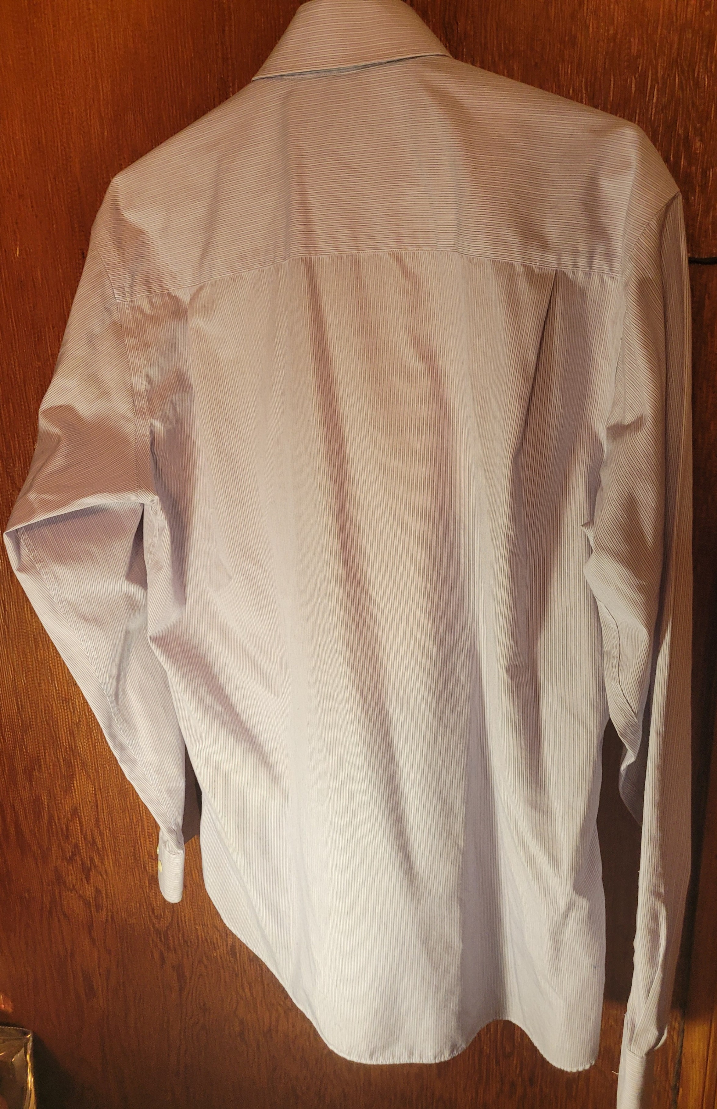 Forsyth Men Medium Lavender Pinstripe Dress Shirt 15-15.5 34 - photo 4