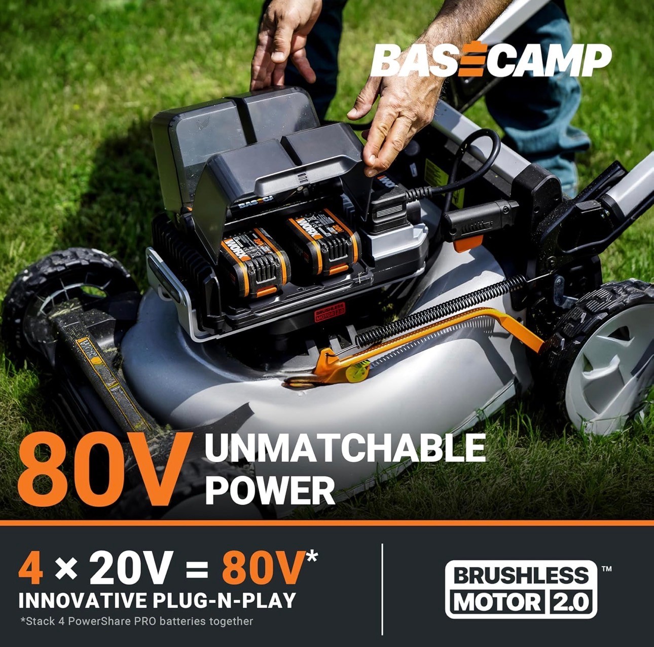 Cordless Lawn Mower 80V Brushless Motor 3-in-1 Self-Propelled - photo 3