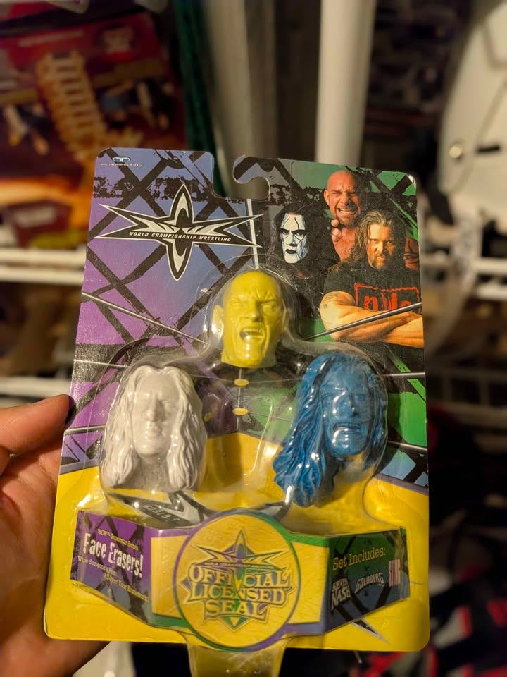 WCW World Championship Wrestling Face Erasers Set - photo 2