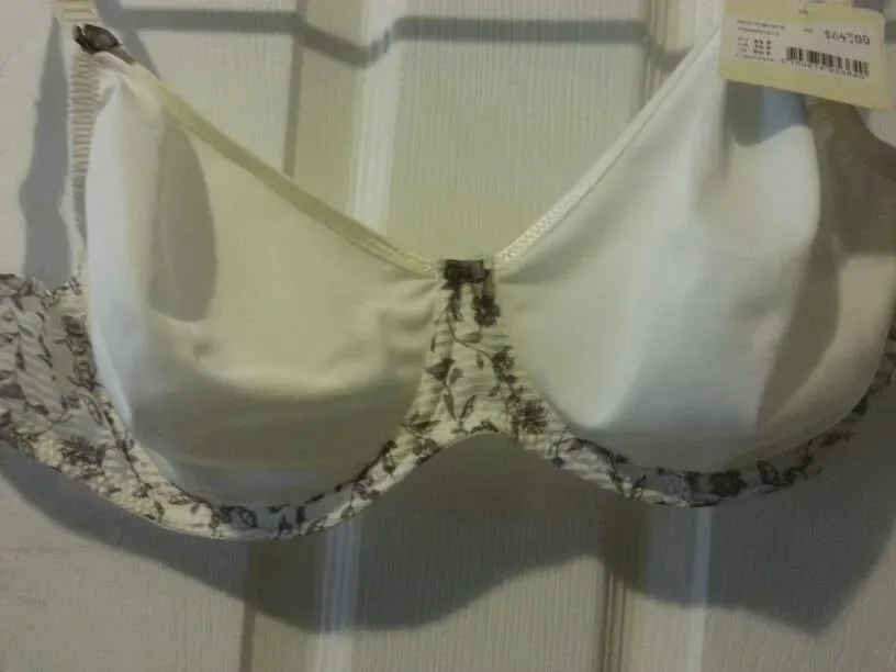 New & Beautiful "Change" Brand Bra (White With Subtle Purple ...