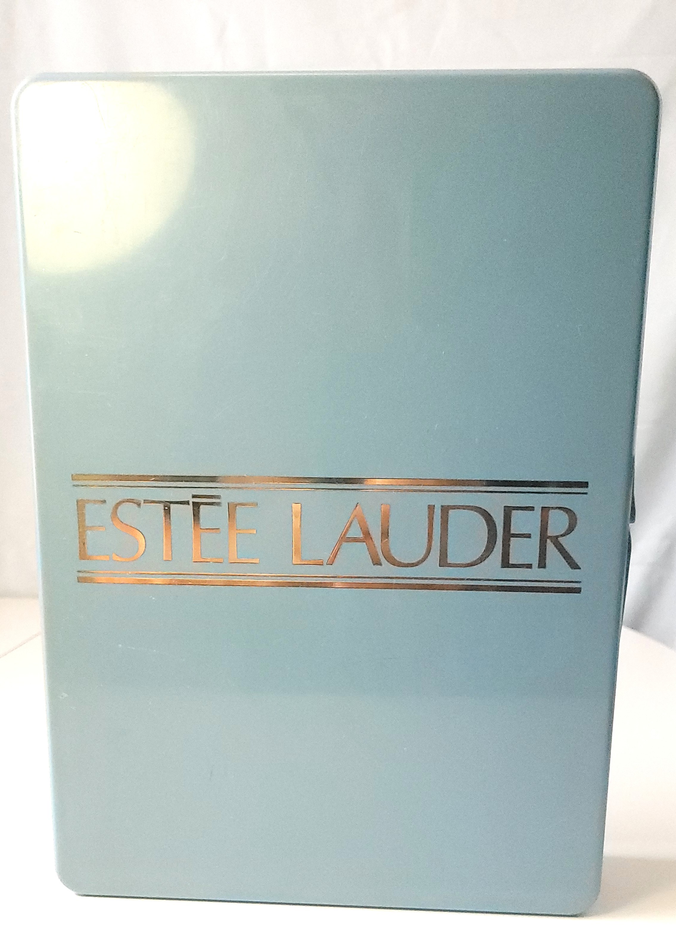 1970s Estée Lauder Hard Plastic Case Filled with Sewing Thread