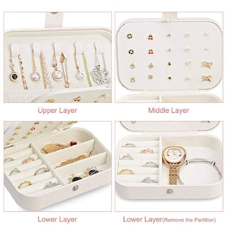 Jewellery Travel Earing Ring Necklace Jewelry Storage Box - photo 2