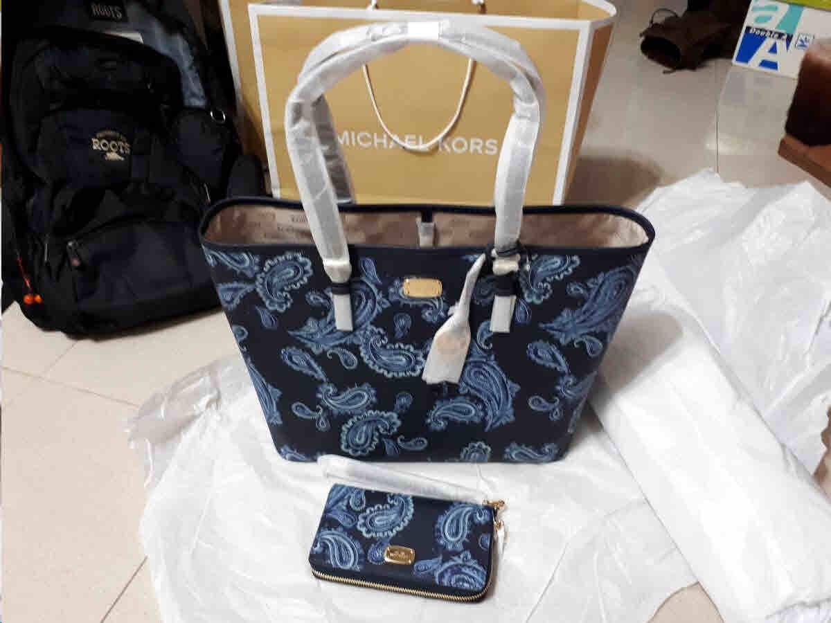 Michael Kors Moss Admiral set with handbag and wallet